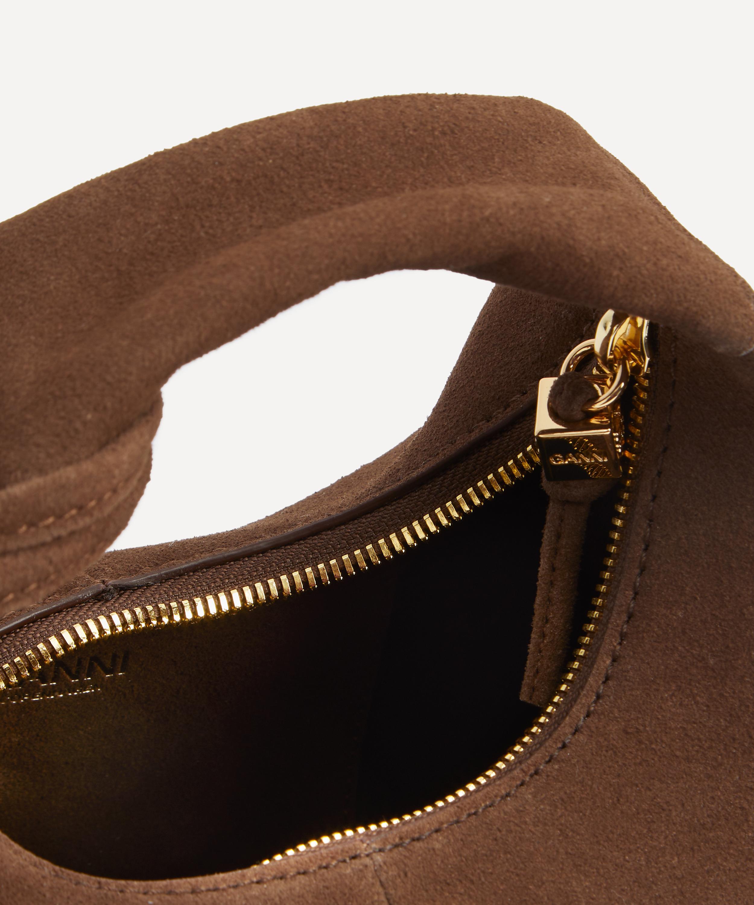 Ganni - Suede Mini Hobo Bag image number 5
