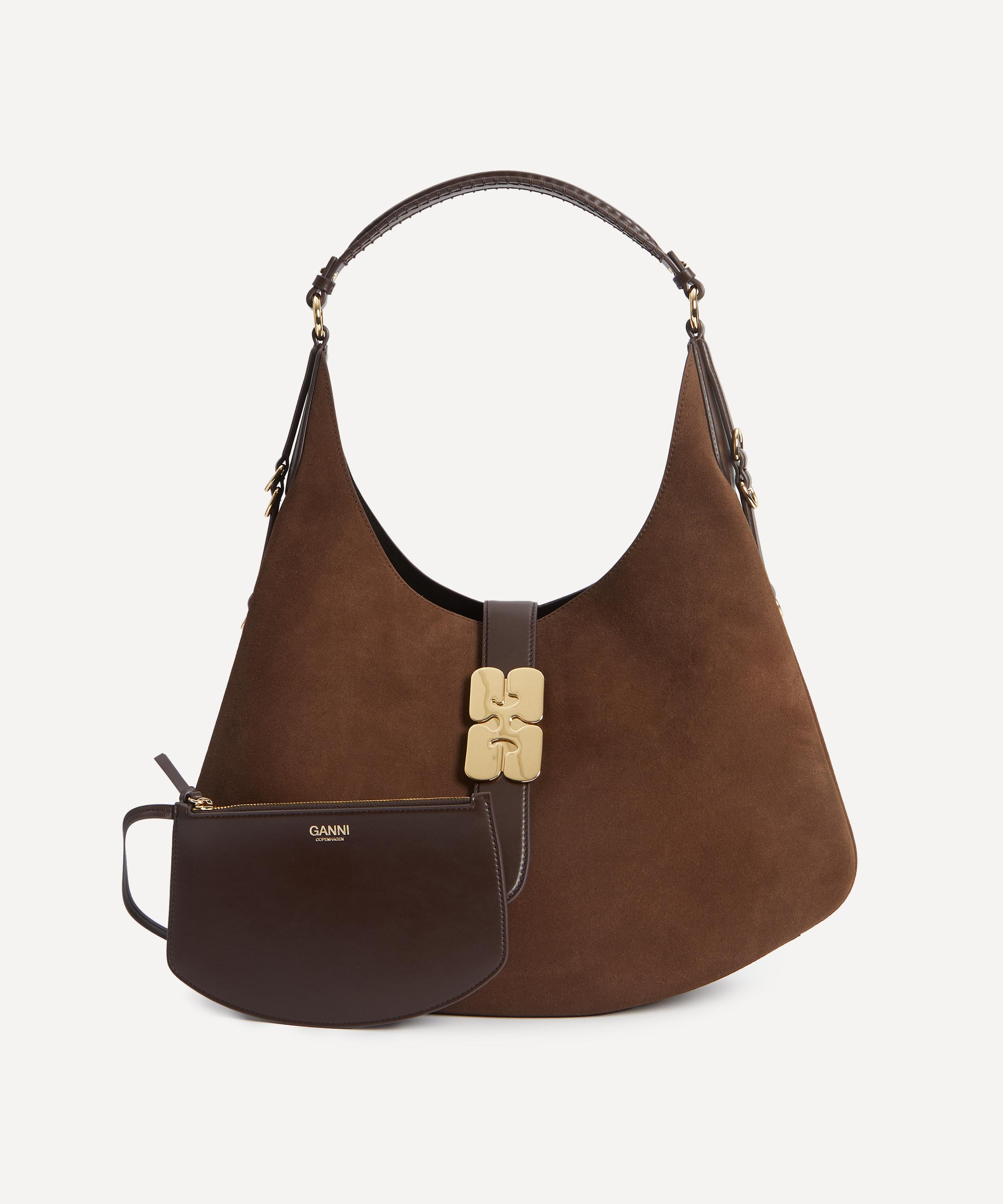 Ganni - Suede Large Kat Shoulder Bag