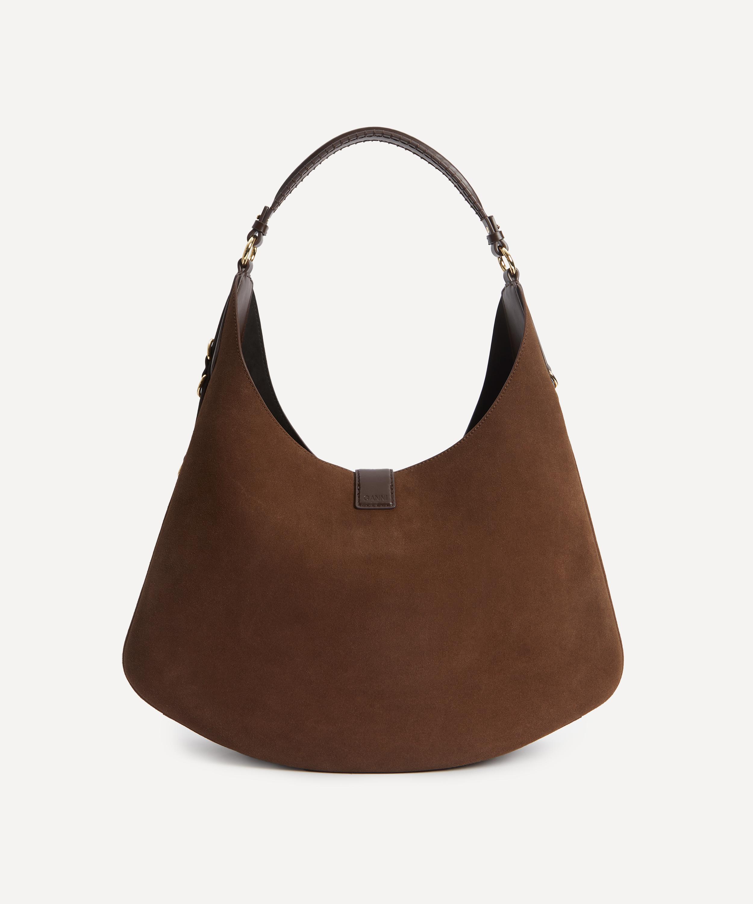 Ganni - Suede Large Kat Shoulder Bag image number 3