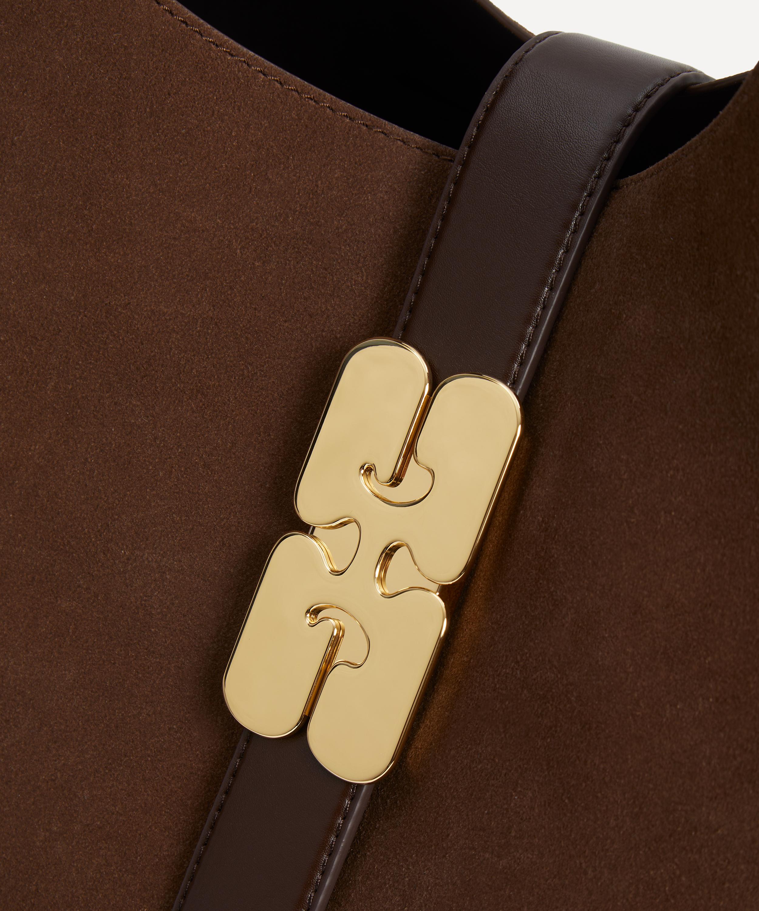 Ganni - Suede Large Kat Shoulder Bag image number 4
