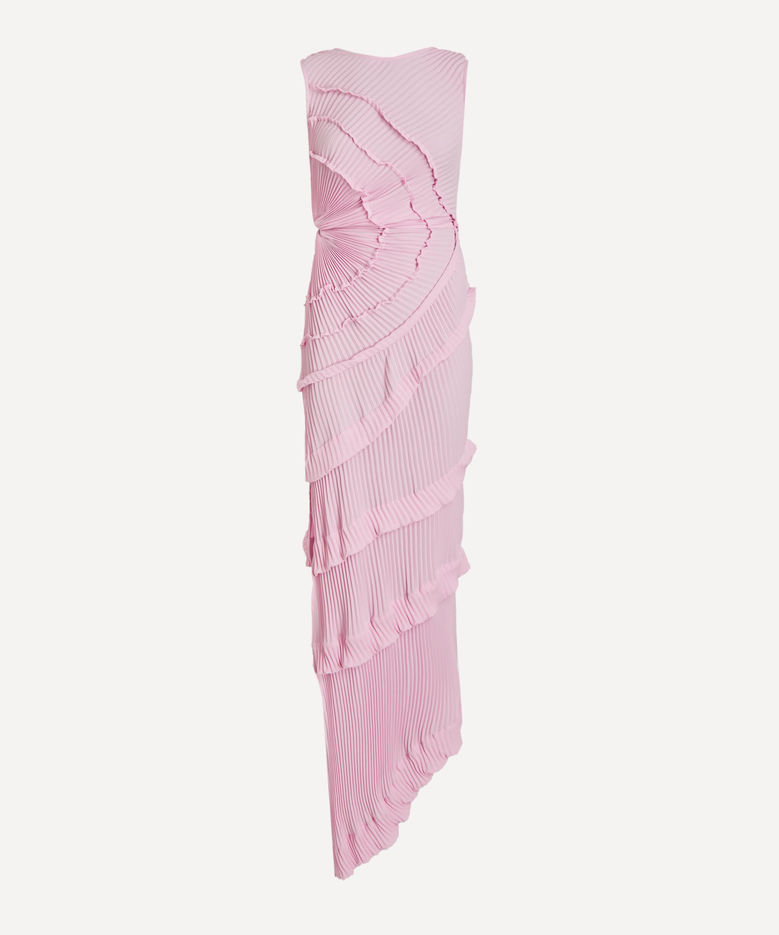 Georgia Hardinge - Pale Pink Opal Pleated Maxi Dress