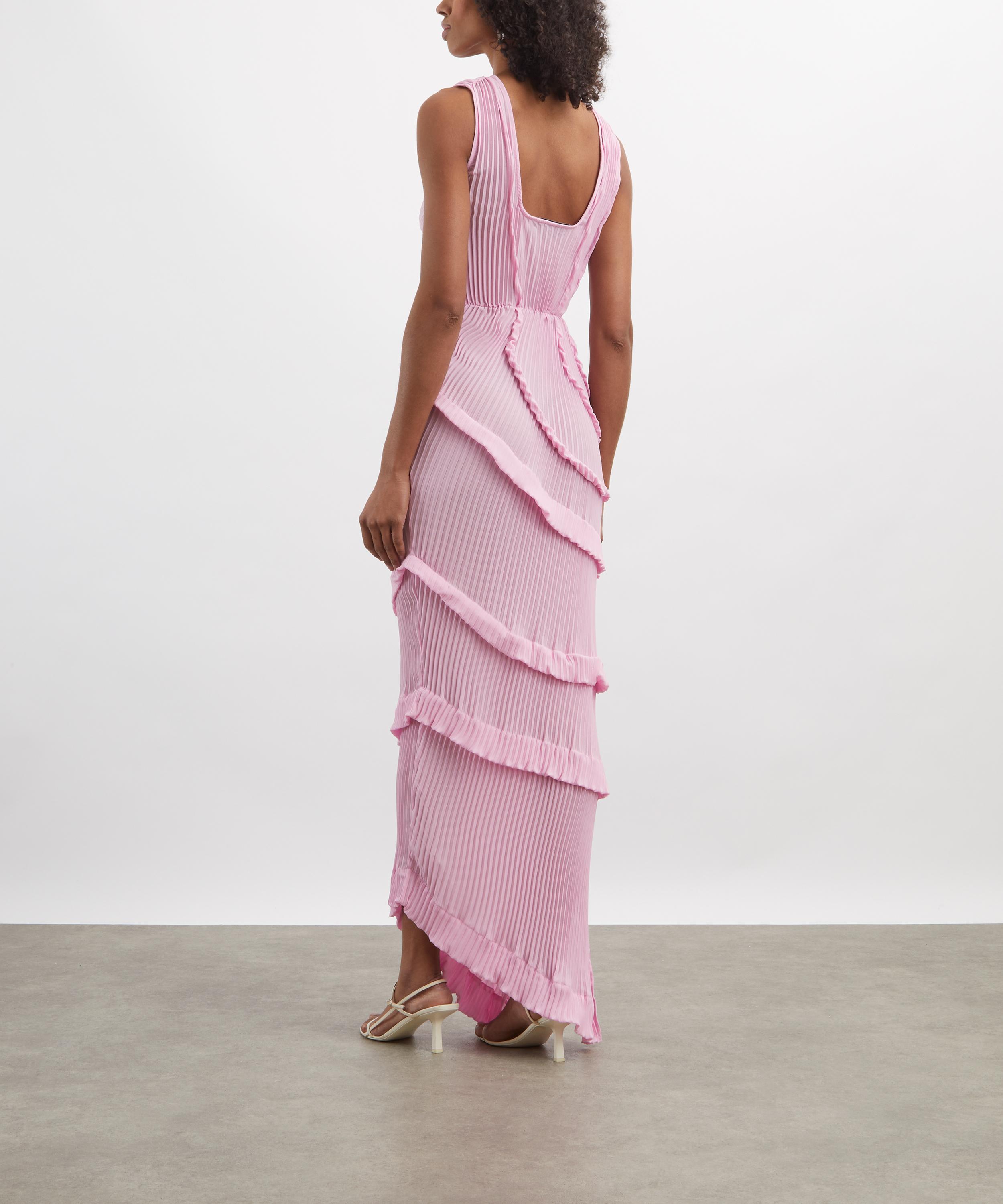 Georgia Hardinge - Pale Pink Opal Pleated Maxi Dress image number 3