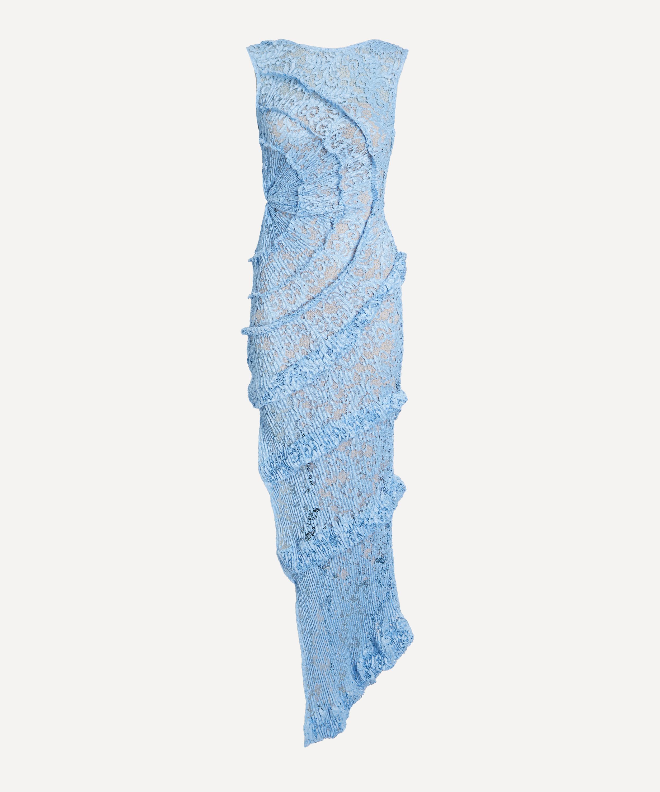 Georgia Hardinge - Blue Spiral Floor-Length Dress