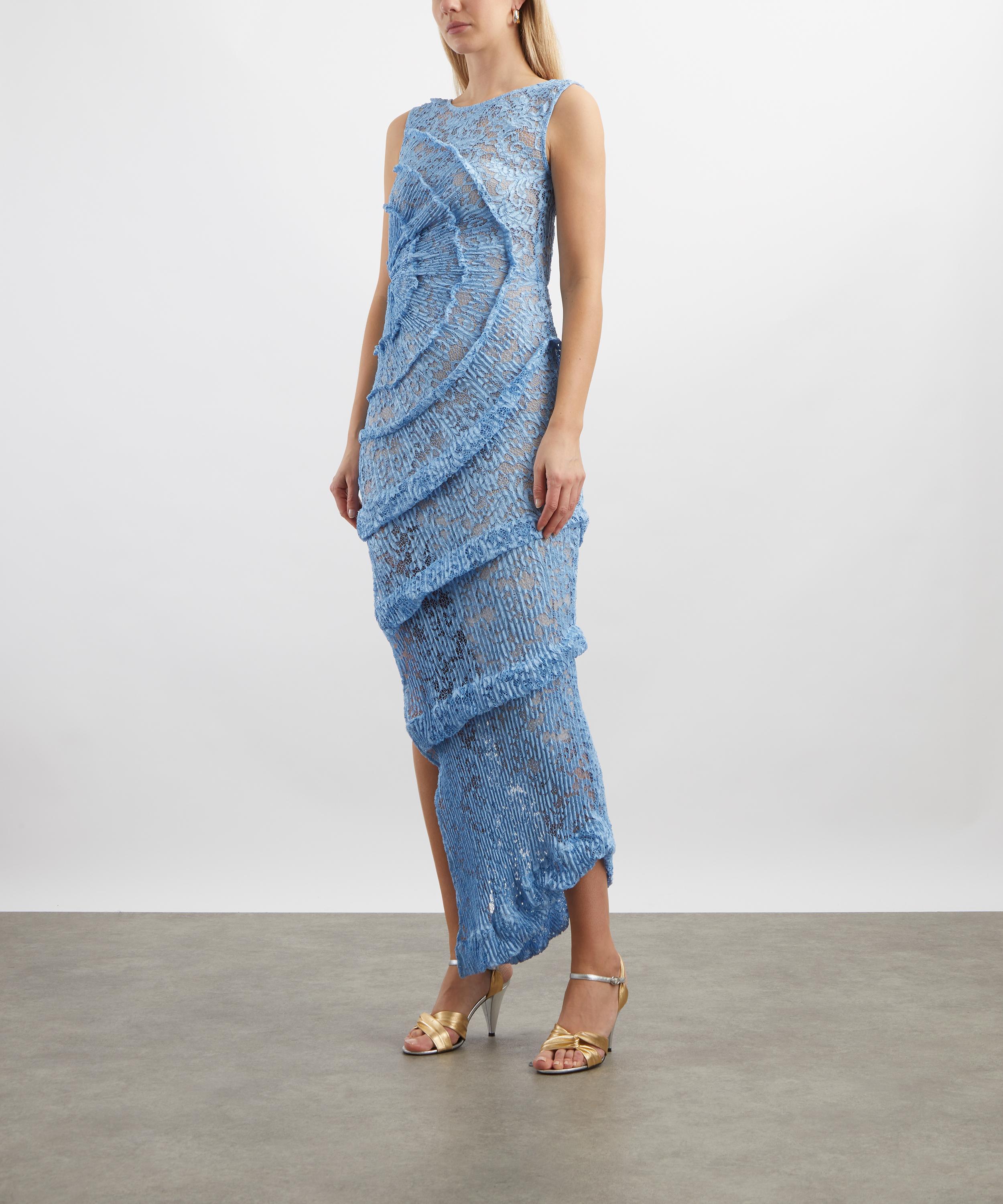 Georgia Hardinge - Blue Spiral Floor-Length Dress image number 2