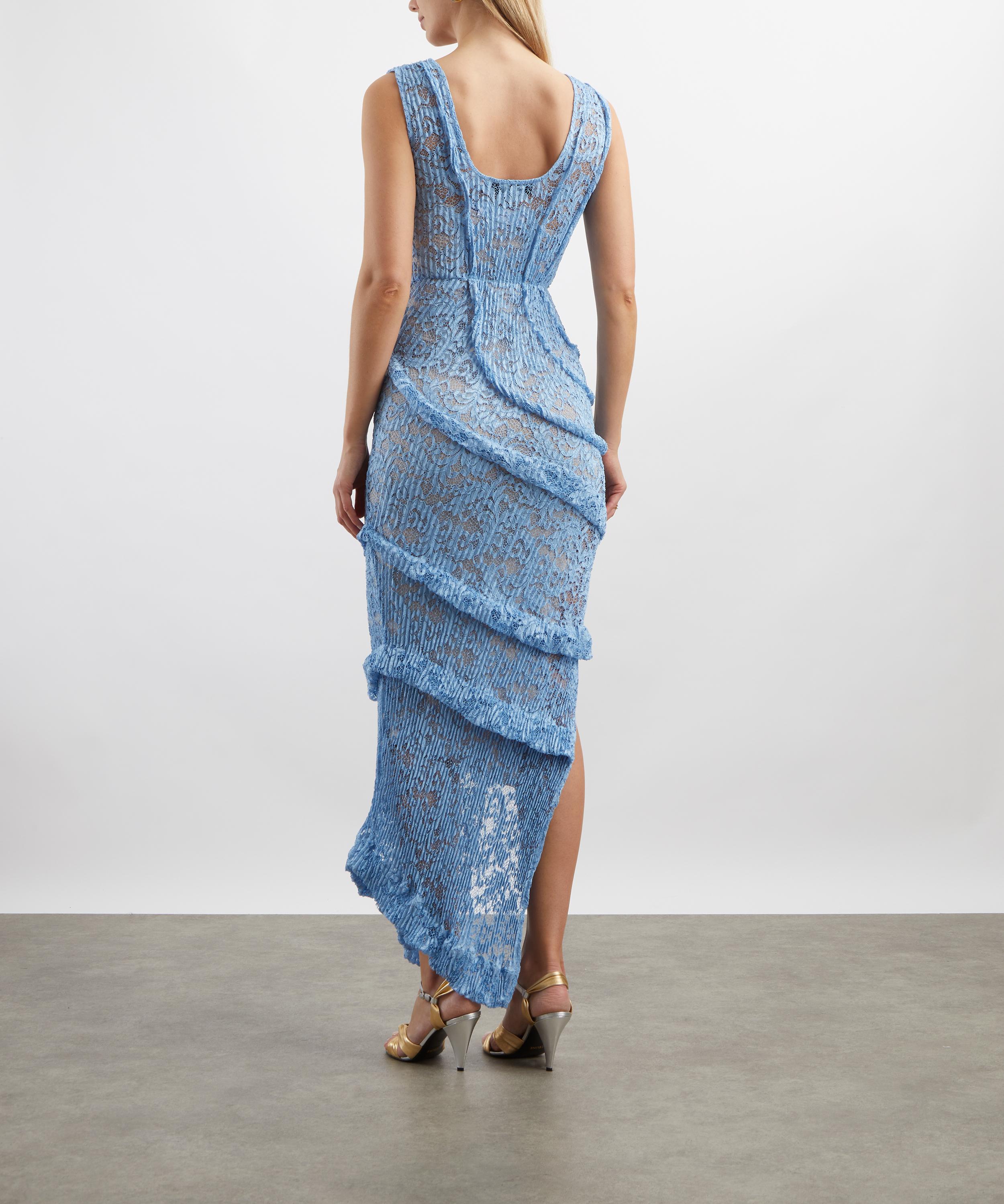 Georgia Hardinge - Blue Spiral Floor-Length Dress image number 3
