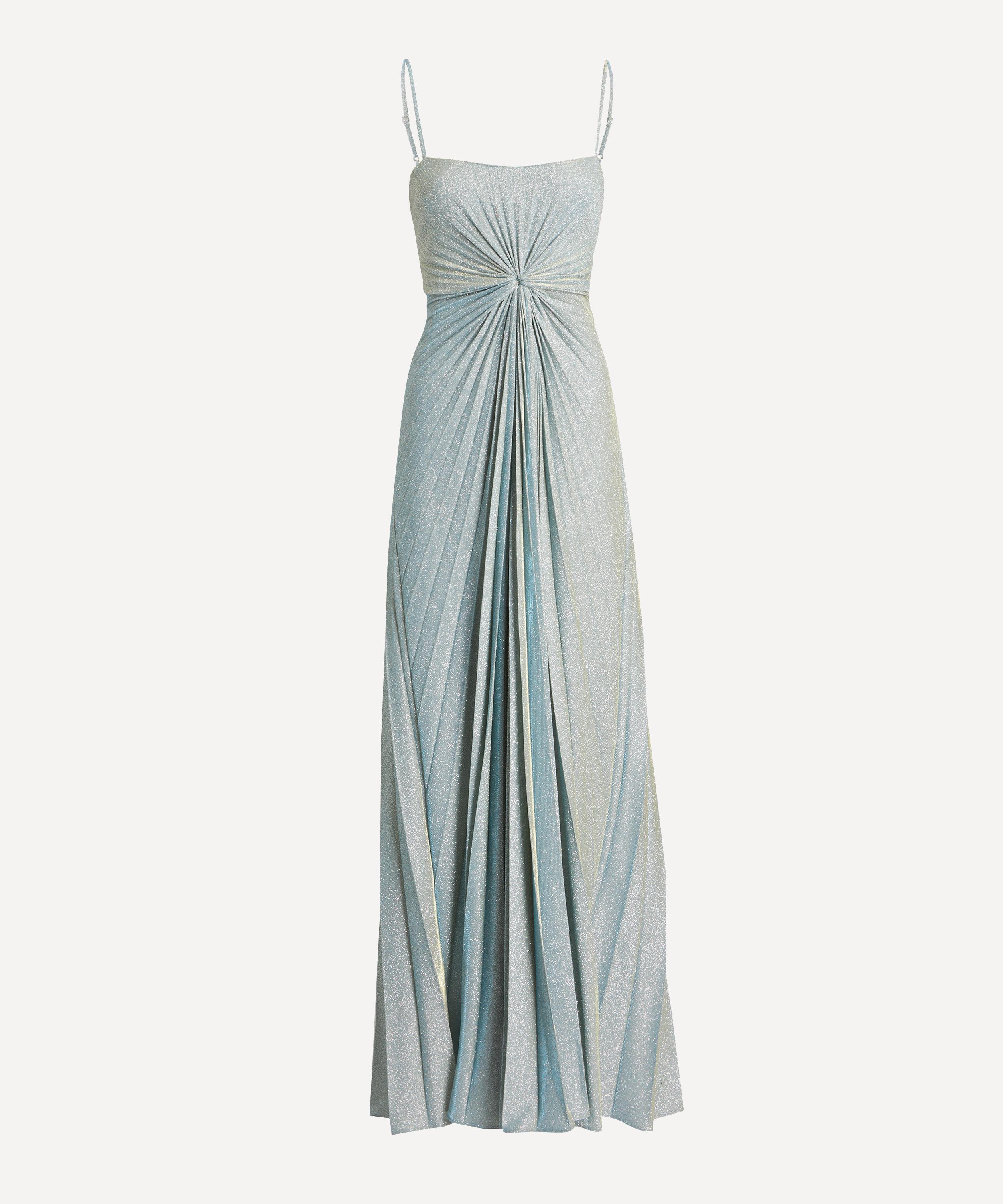 Georgia Hardinge - Neptune Sky Blue Green Sparkle Dress