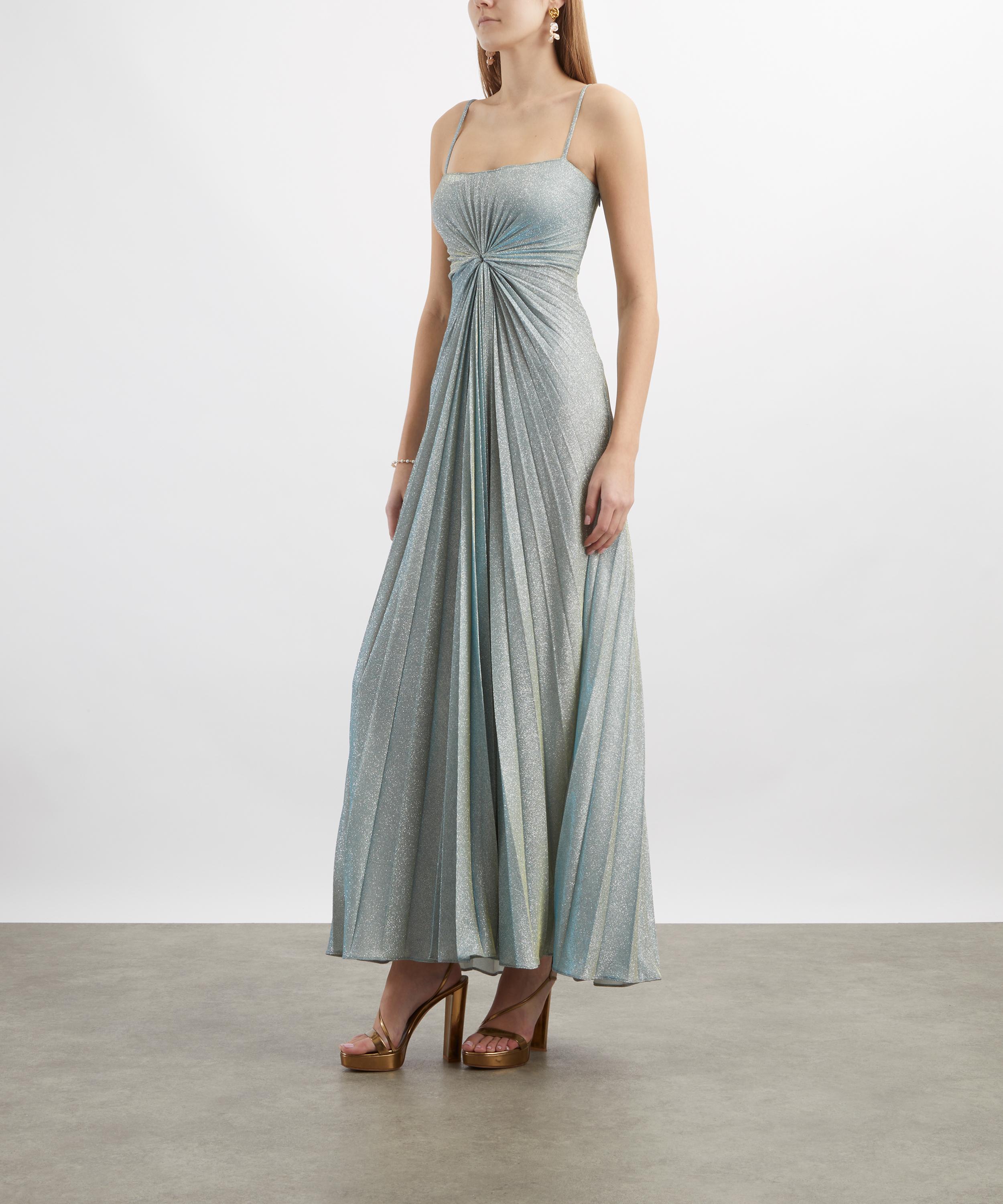 Georgia Hardinge - Neptune Sky Blue Green Sparkle Dress image number 2