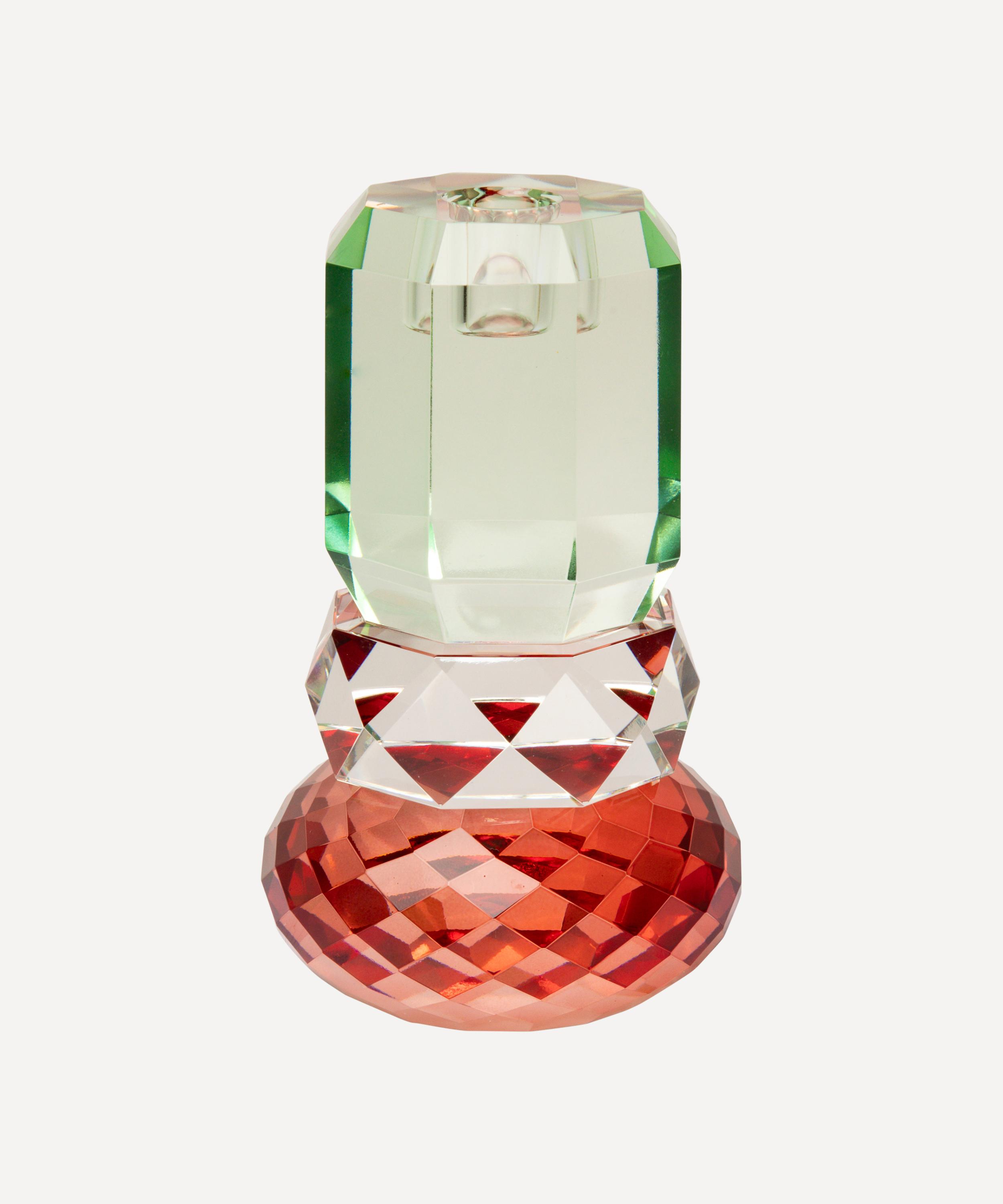 EJA - Green Crystal Glass Stage Candle Holder
