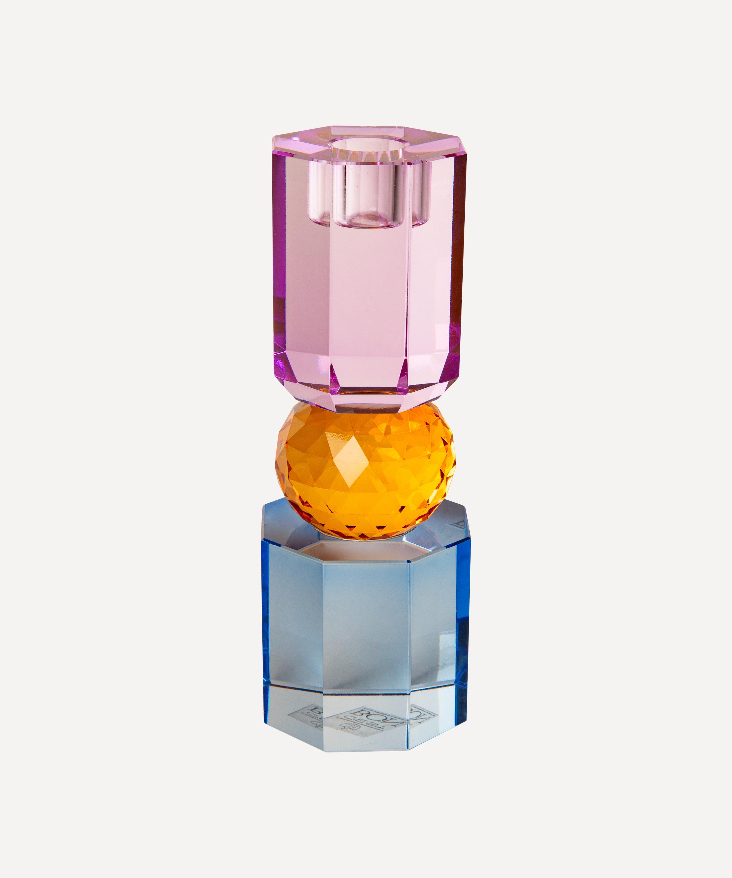 EJA - Violet Crystal Glass Stage Tall Candle Holder