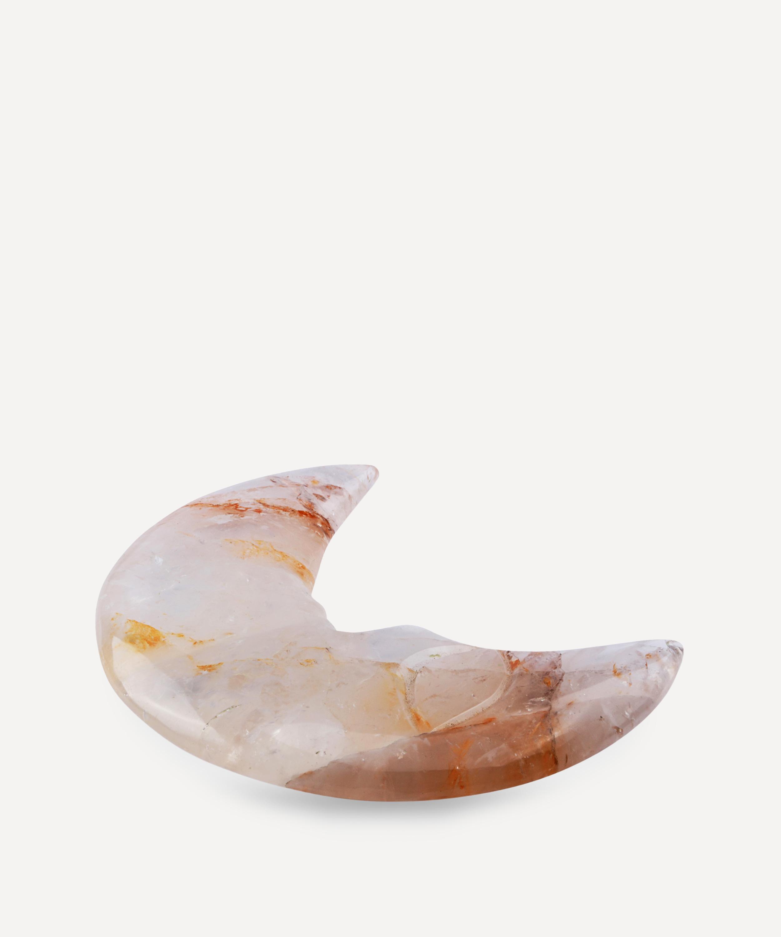 JIA JIA - Smoky Quartz Smiling Moon Ornament image number 1