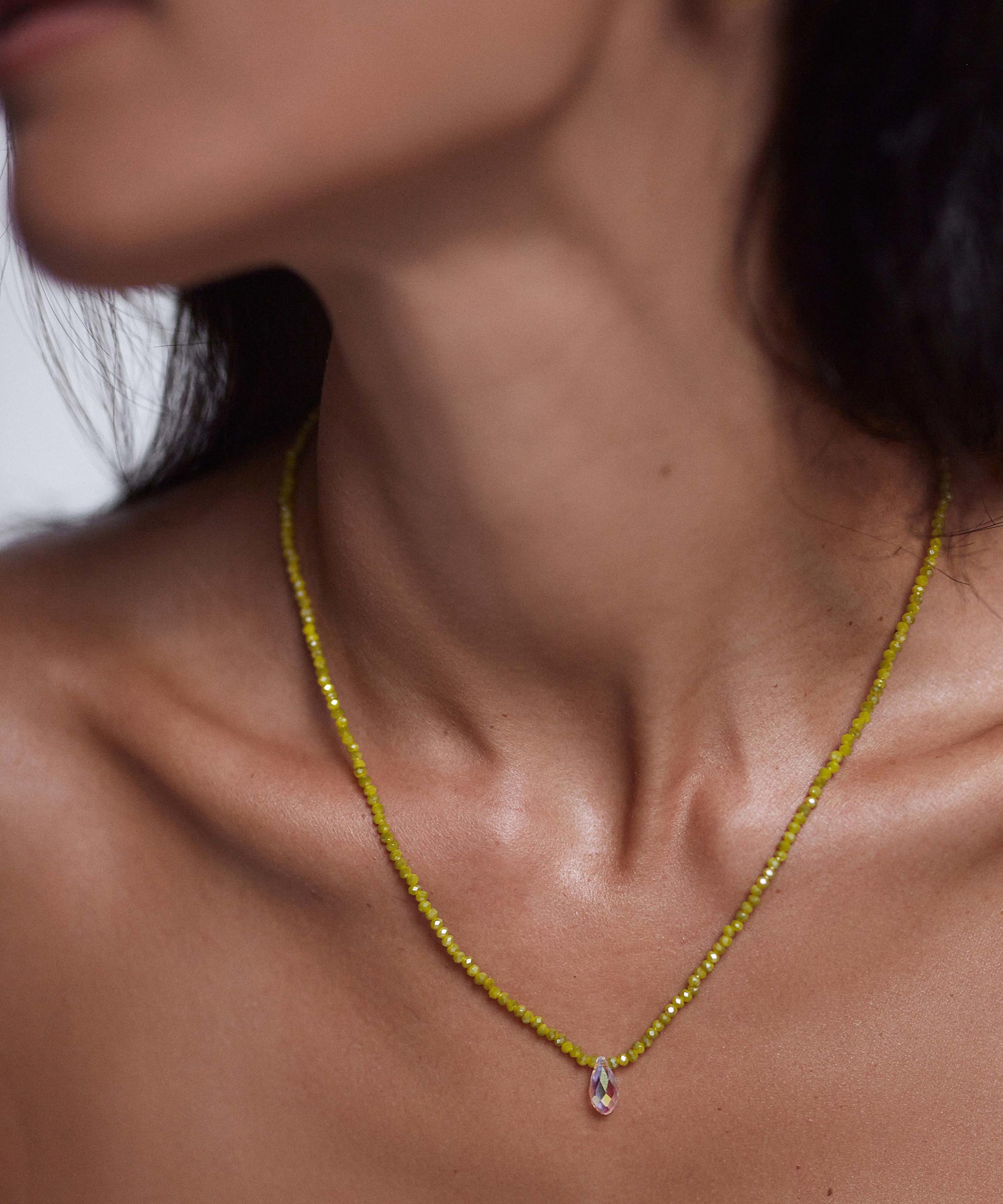 ANNI LU - 18ct Gold-Plated Cosmic Cactus Beaded Crystal Necklace image number 1