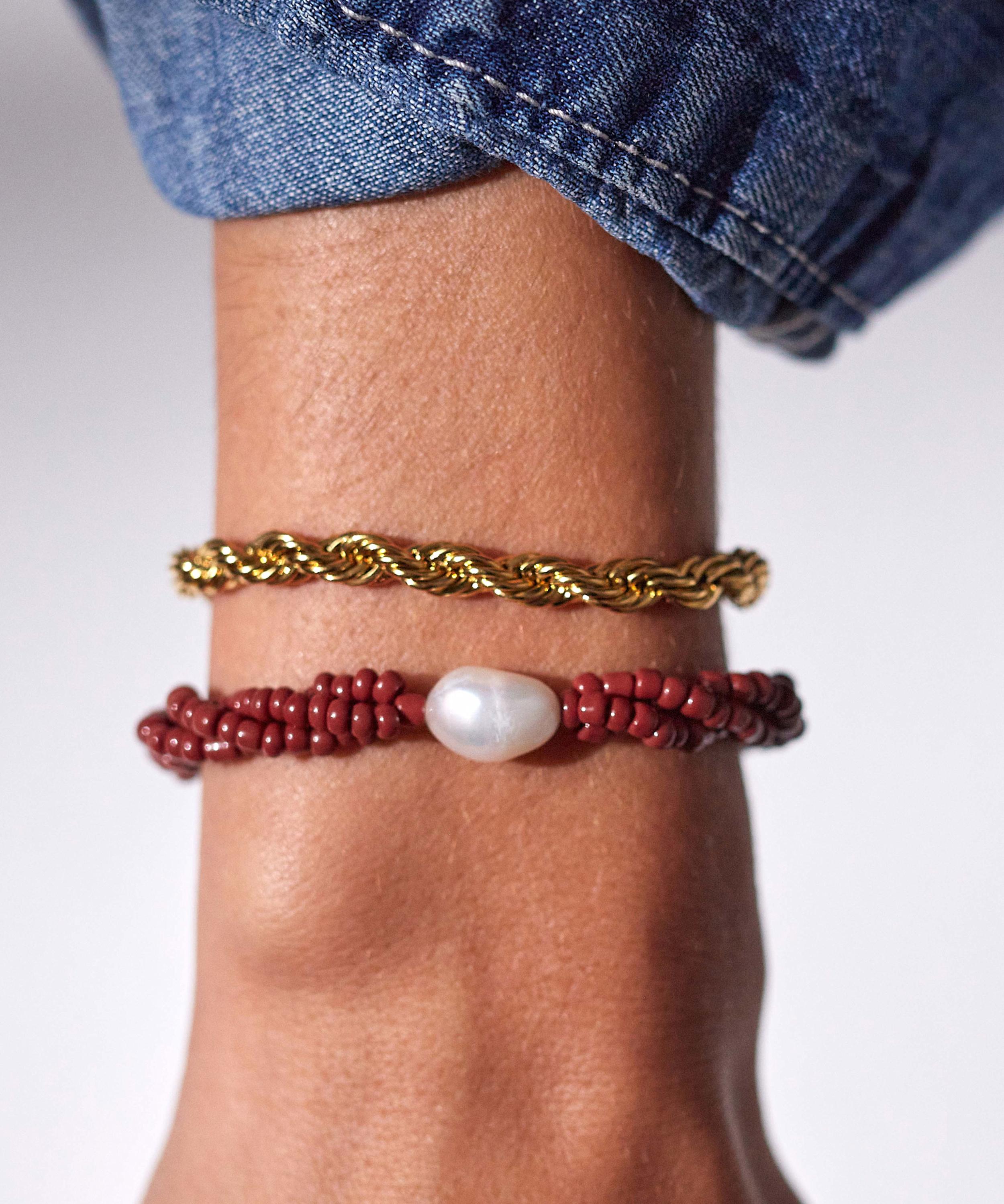 ANNI LU - 18ct Gold-Plated Rodeo Pearl Beaded Bracelet image number 1