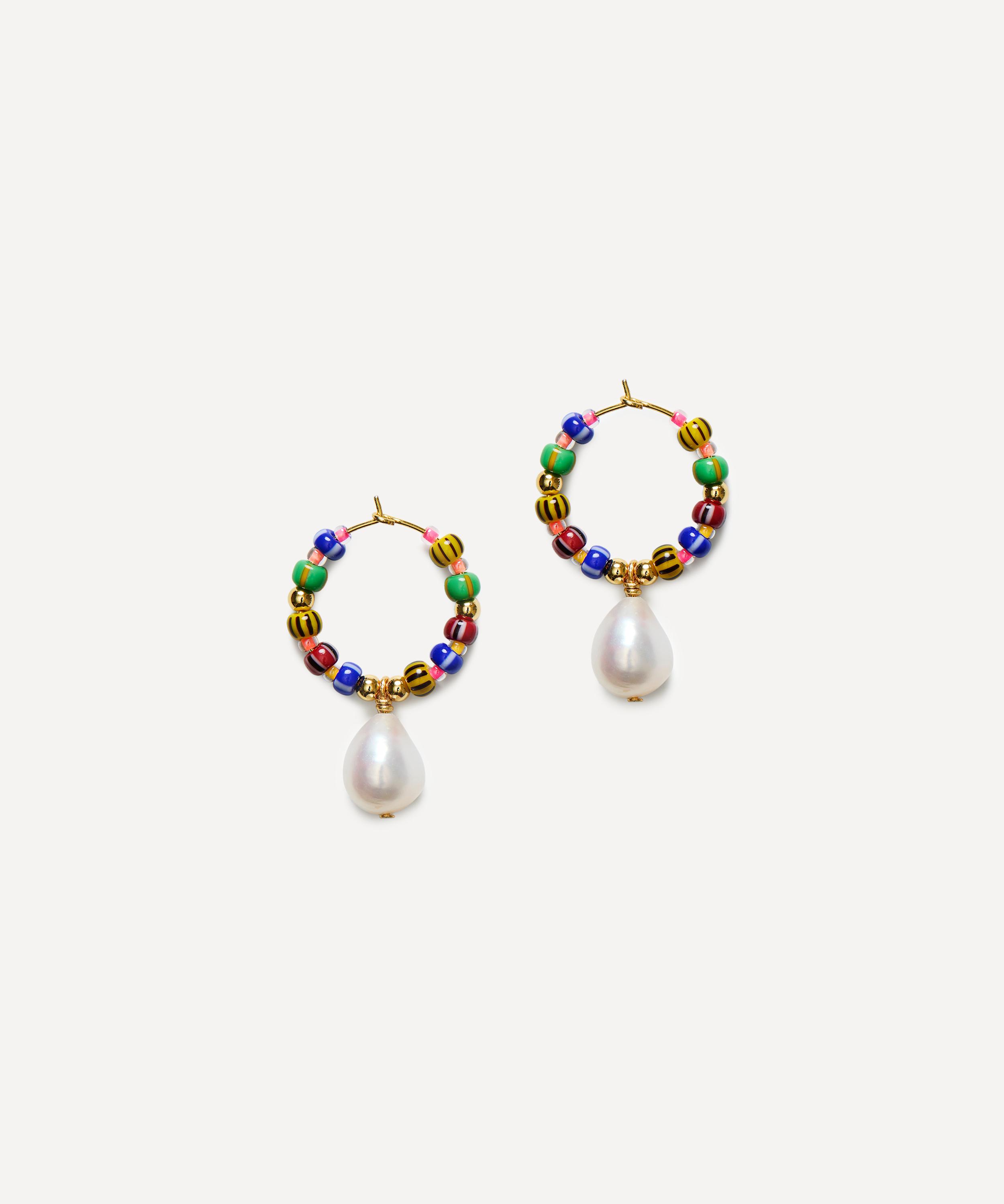 ANNI LU - 18ct Gold-Plated Magic Moments Beaded Hoop Earrings