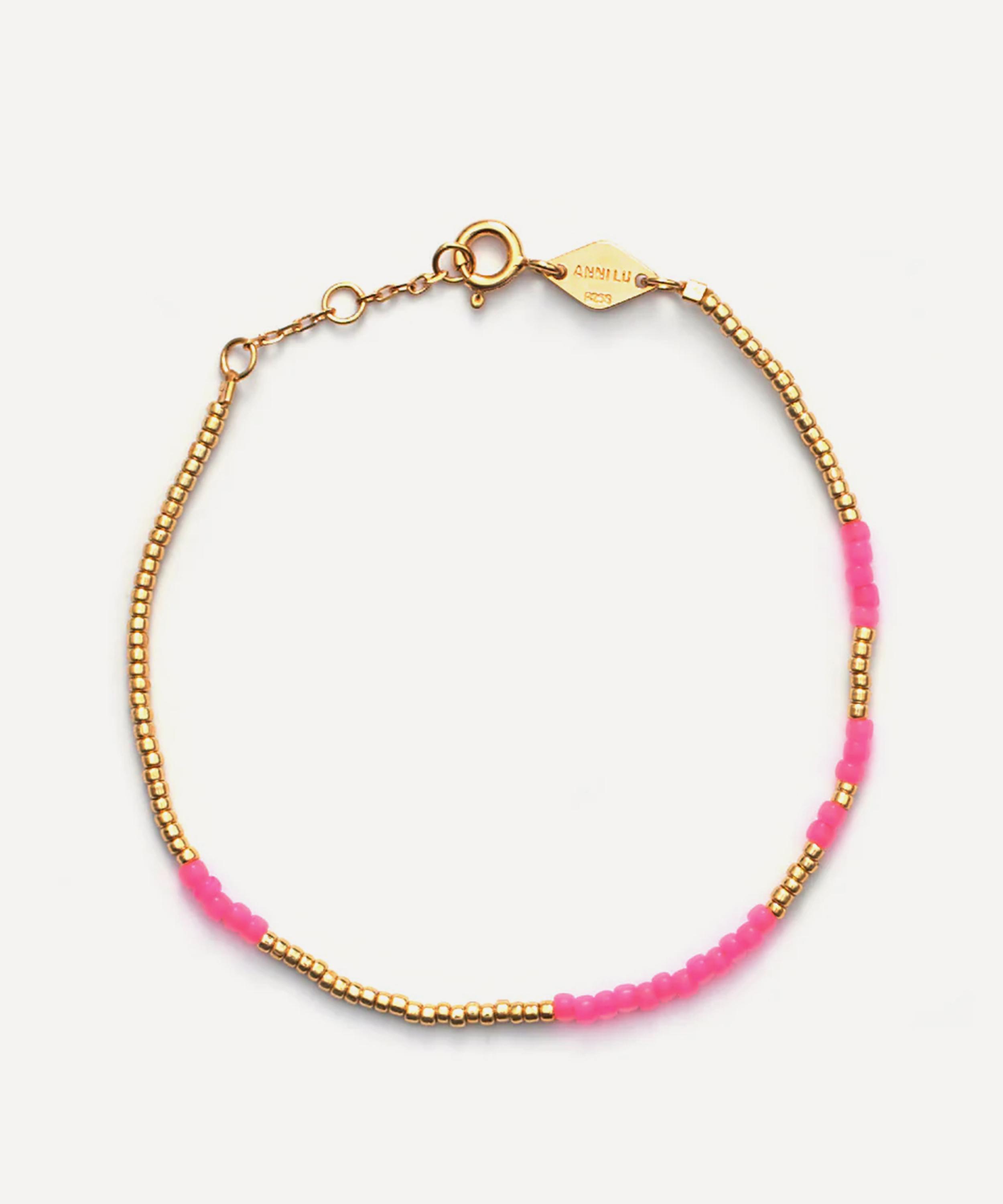 ANNI LU - 18ct Gold-Plated Asym Beaded Bracelet