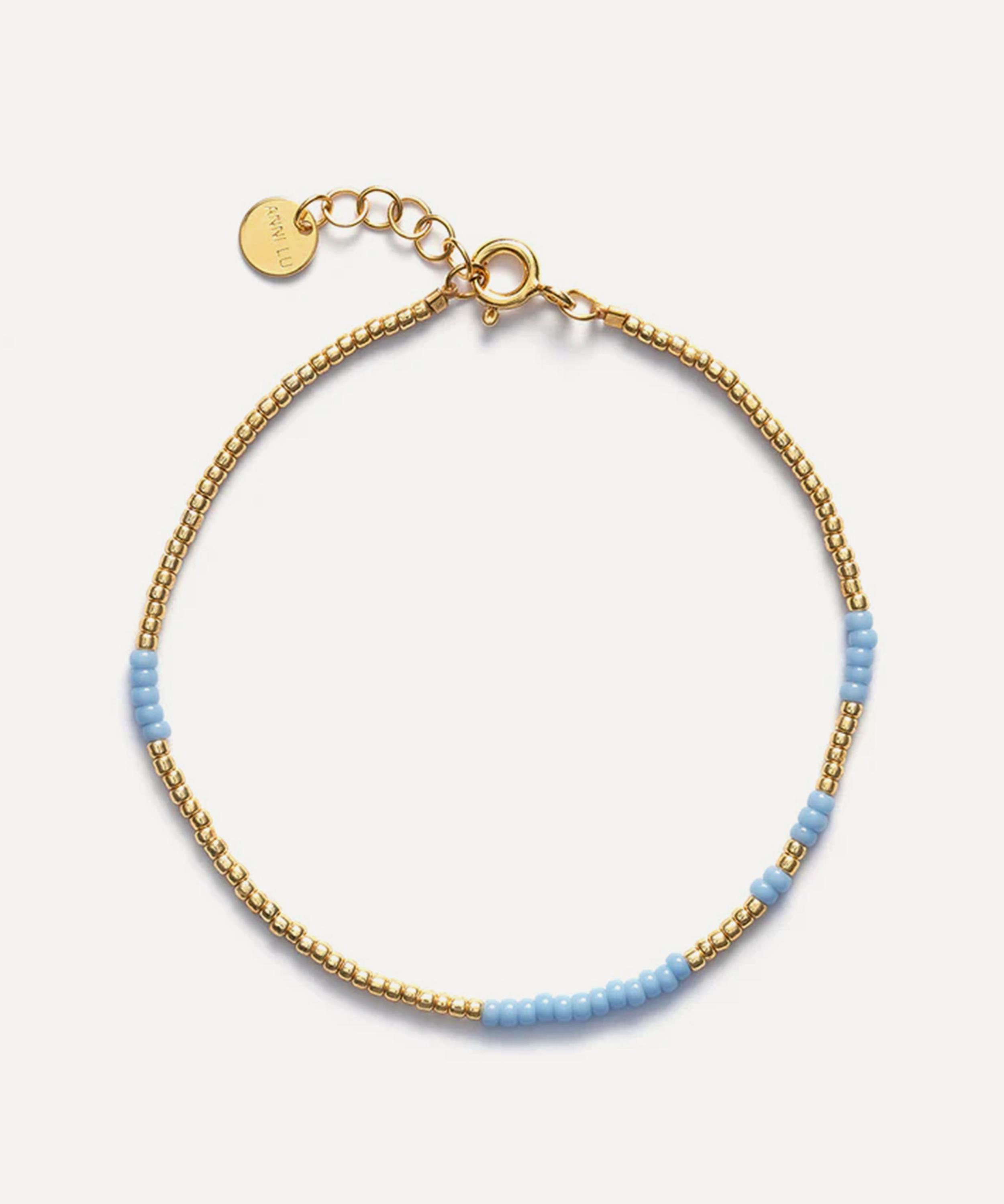 ANNI LU - 18ct Gold-Plated Asym Beaded Bracelet