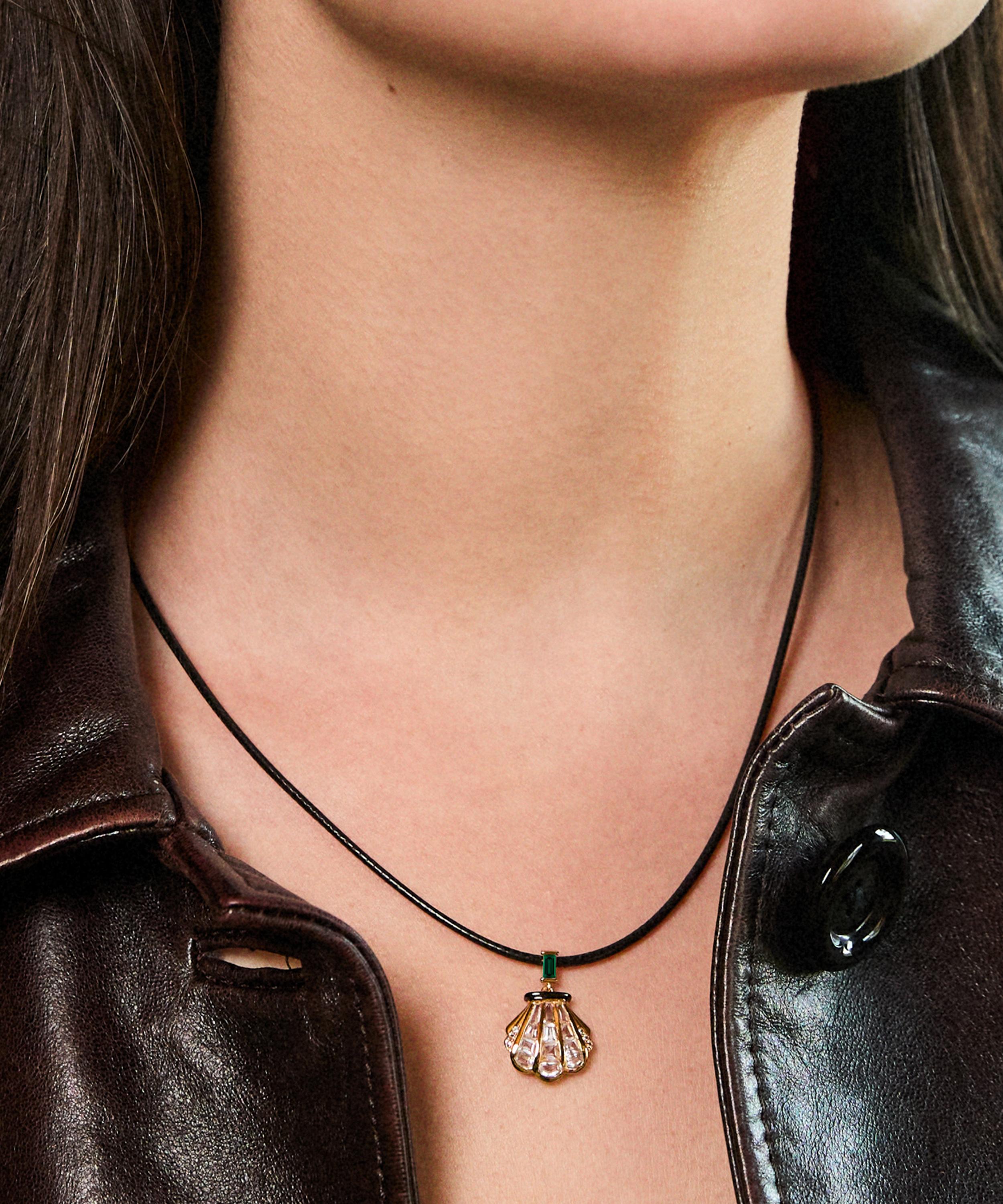Laura Vann - 18ct Gold-Plated Cleo Cord Necklace image number 1