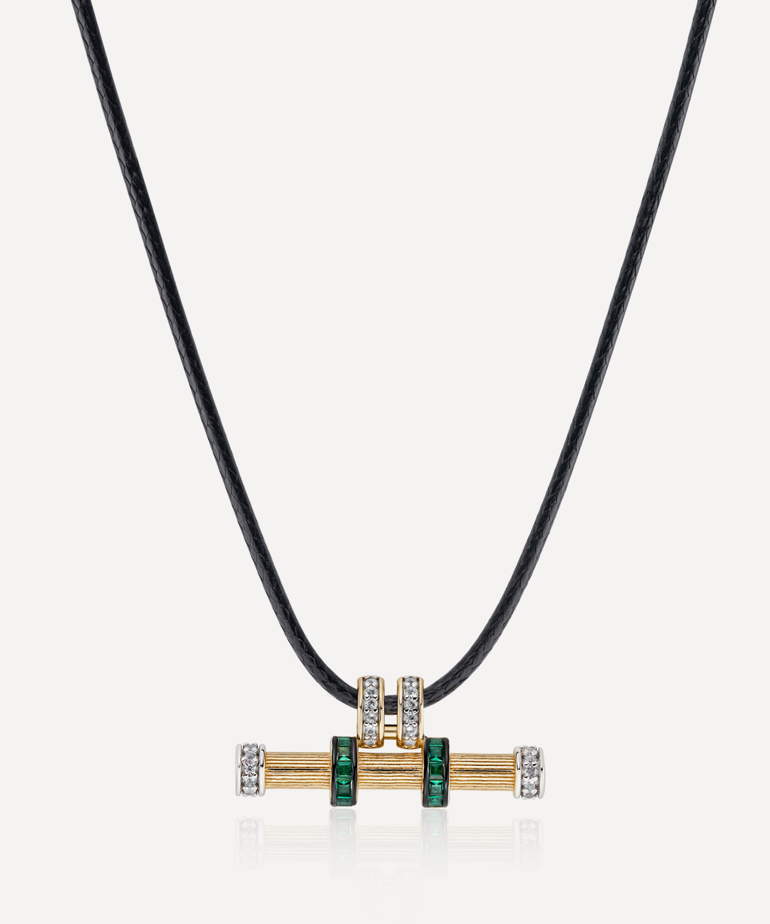 Laura Vann - 18ct Gold-Plated Maya T-Bar Cord Necklace image number 0