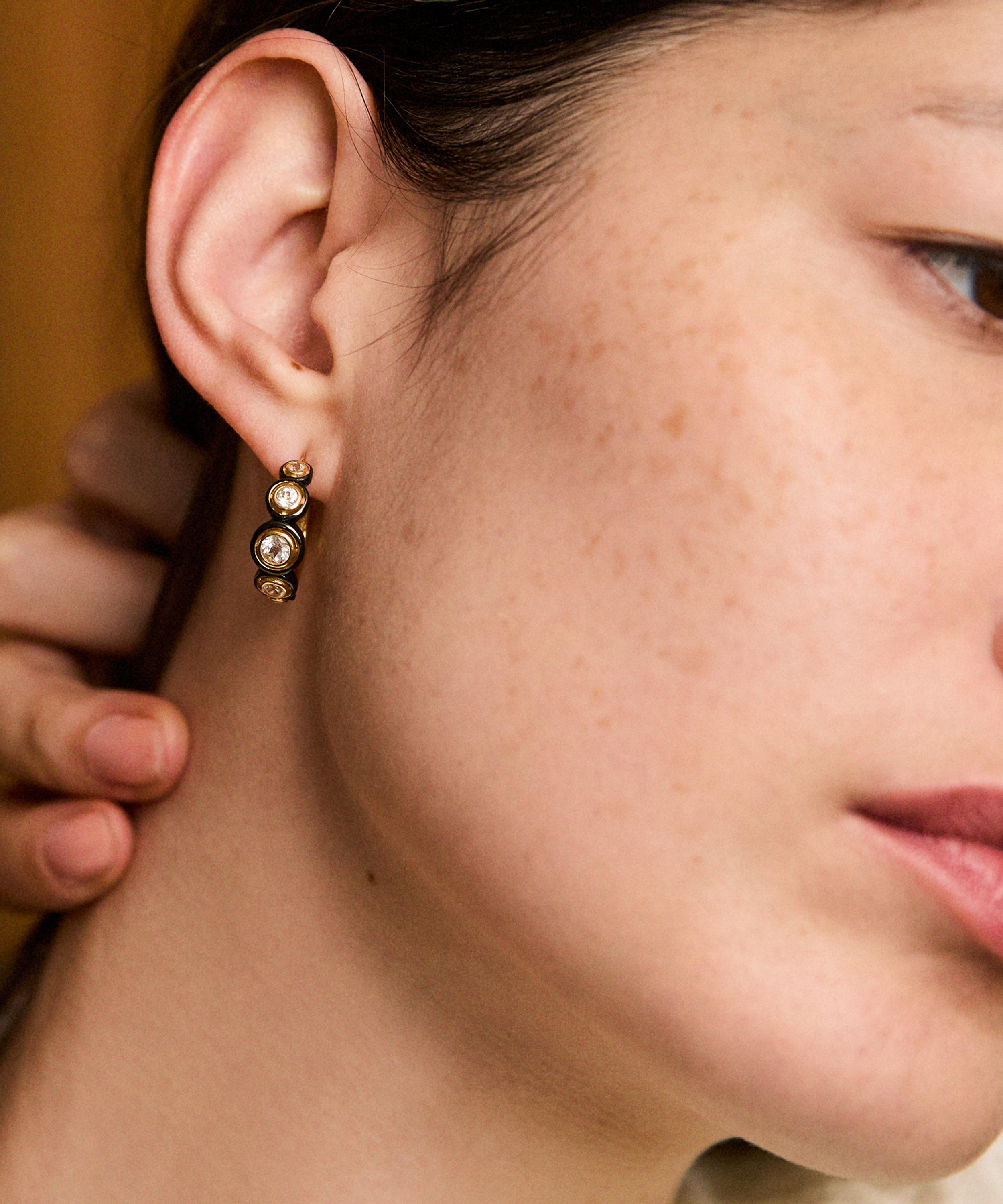 Laura Vann - 14ct Gold-Plated Vermeil Silver Lia Hoop Earrings image number 1