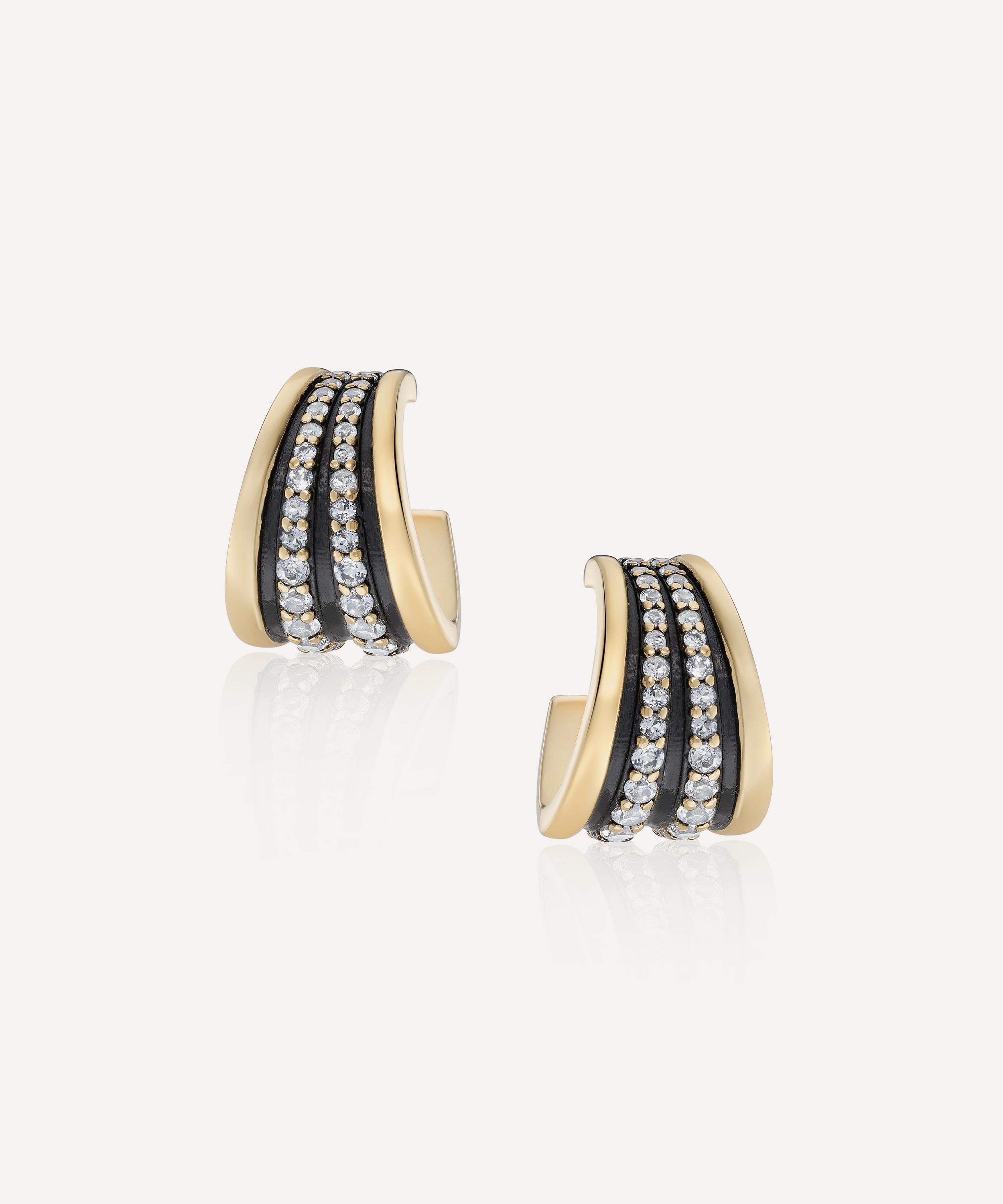Laura Vann - 14ct Gold-Plated Vermeil Silver Nina Hoop Earrings image number 0