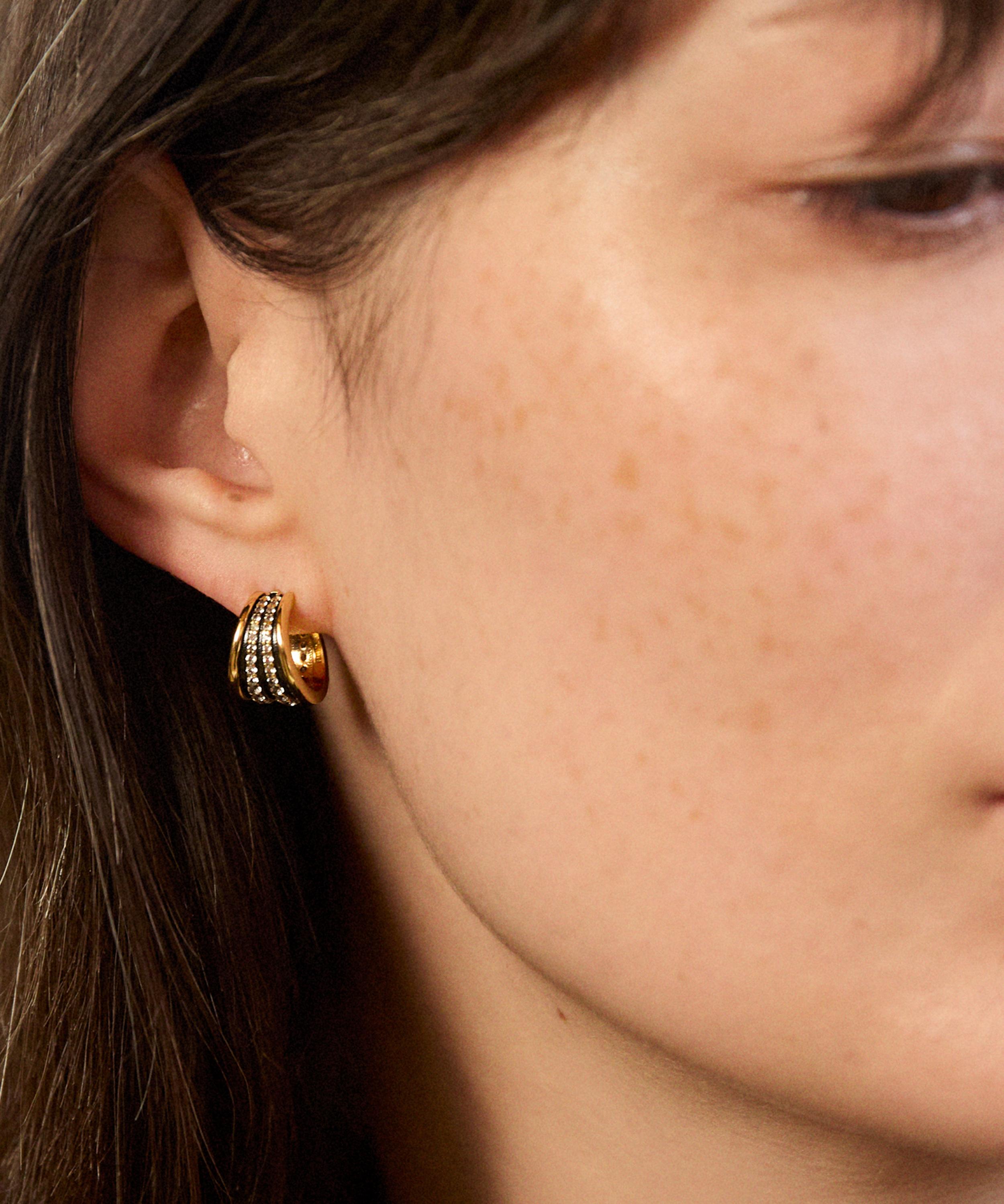 Laura Vann - 14ct Gold-Plated Vermeil Silver Nina Hoop Earrings image number 1