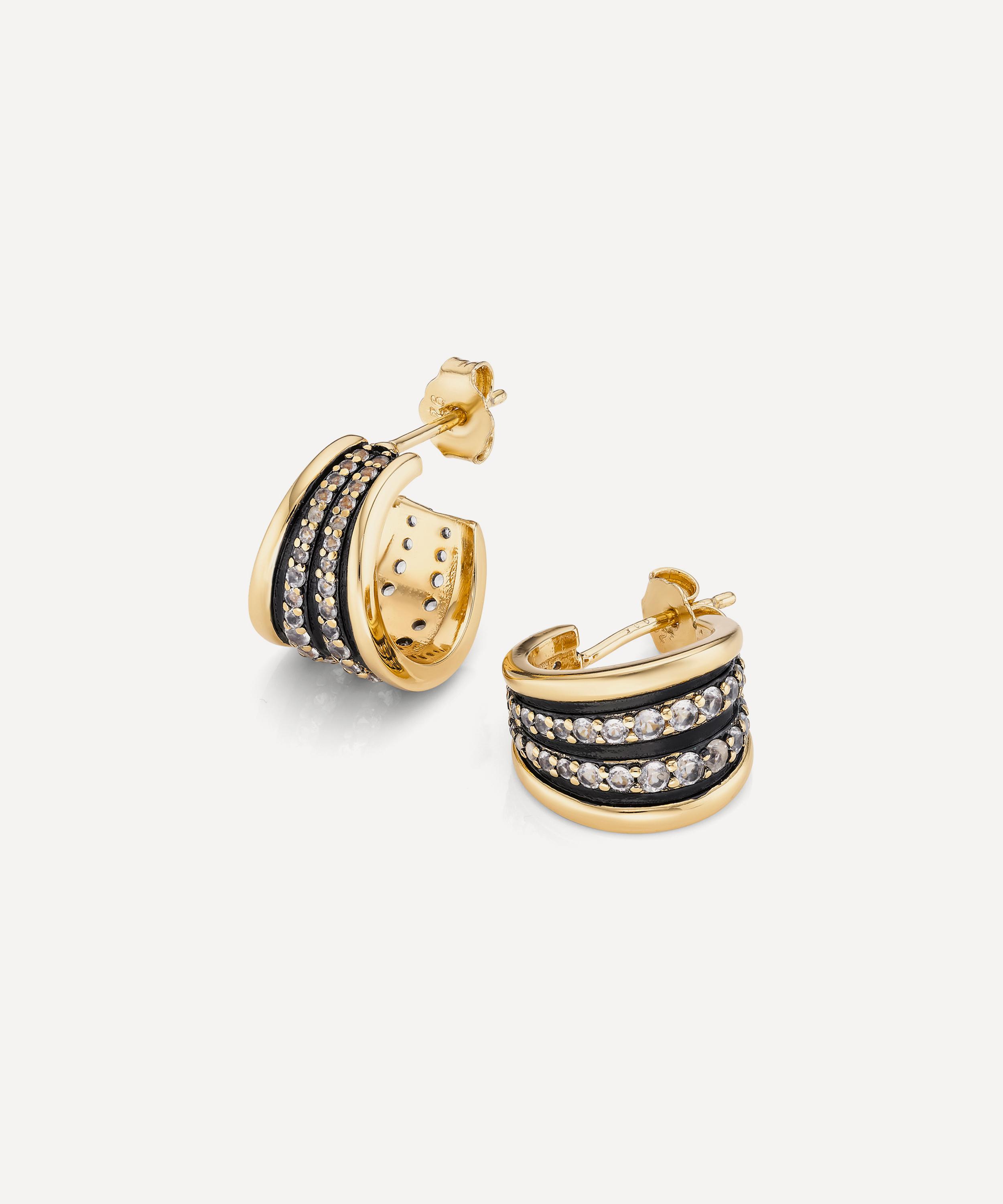 Laura Vann - 14ct Gold-Plated Vermeil Silver Nina Hoop Earrings image number 2