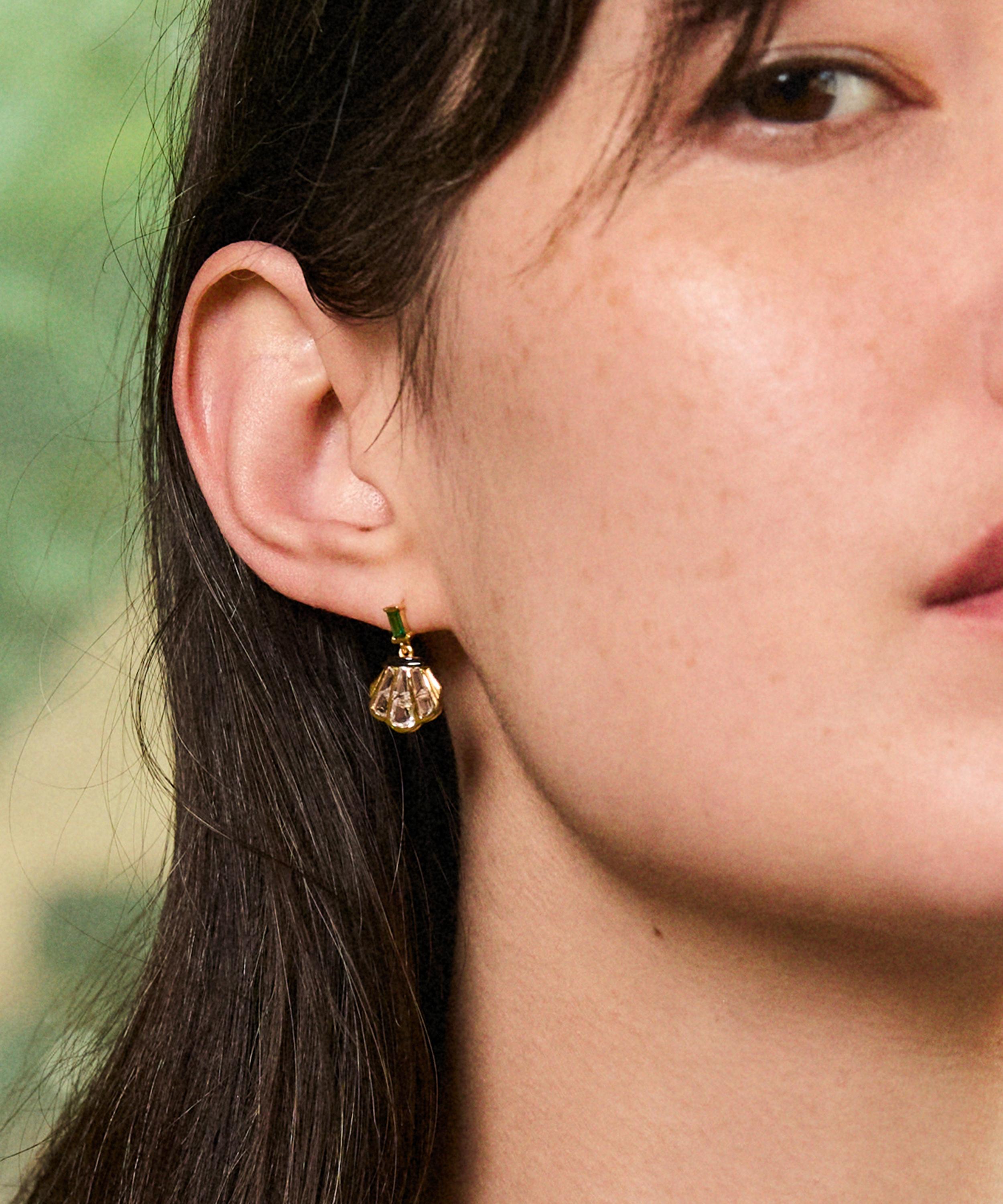 Laura Vann - 14ct Gold-Plated Vermeil Silver Cleo Earrings Drop Earrings image number 1