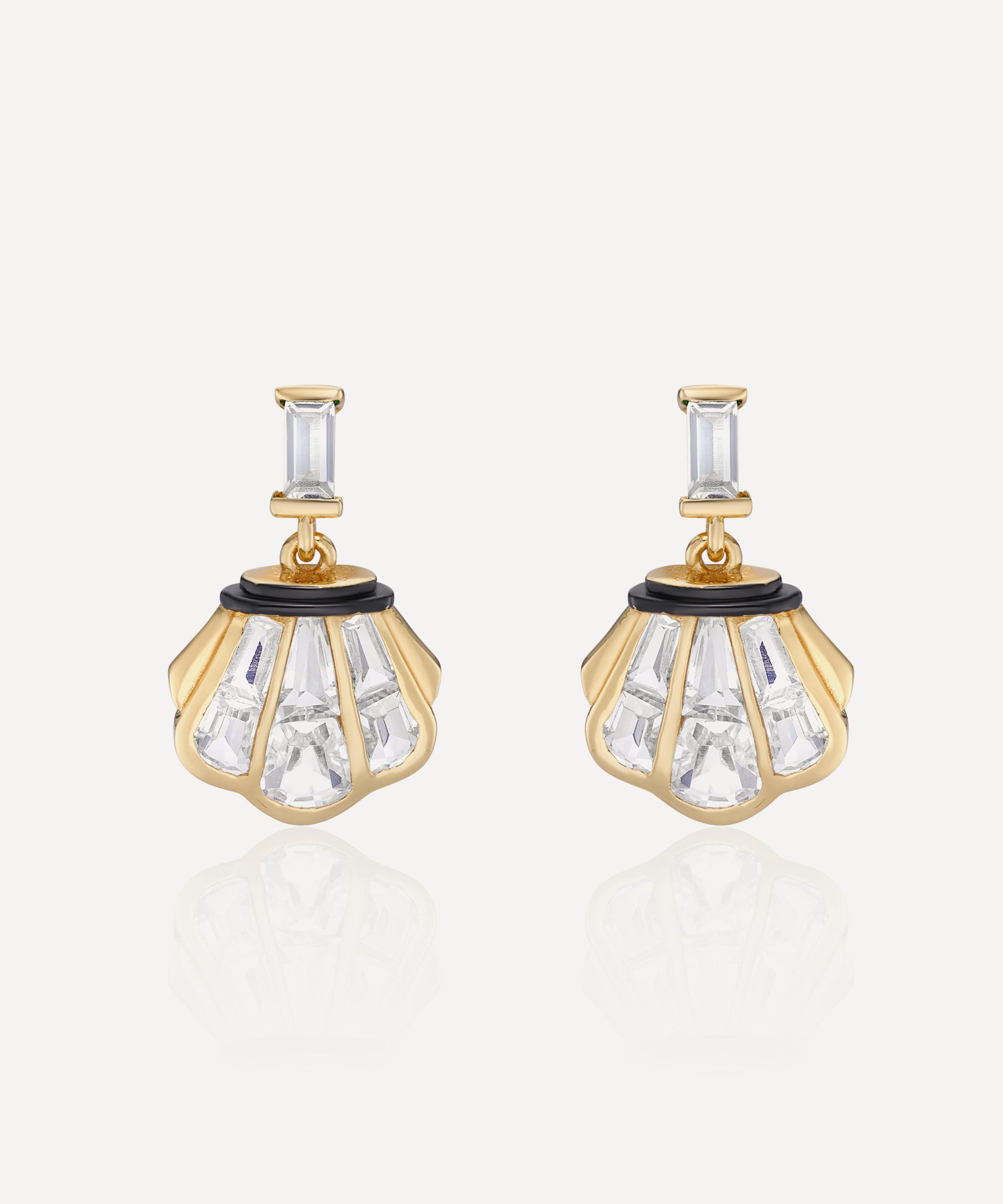 Laura Vann - 14ct Gold-Plated Vermeil Silver Cleo Earrings Drop Earrings image number 0