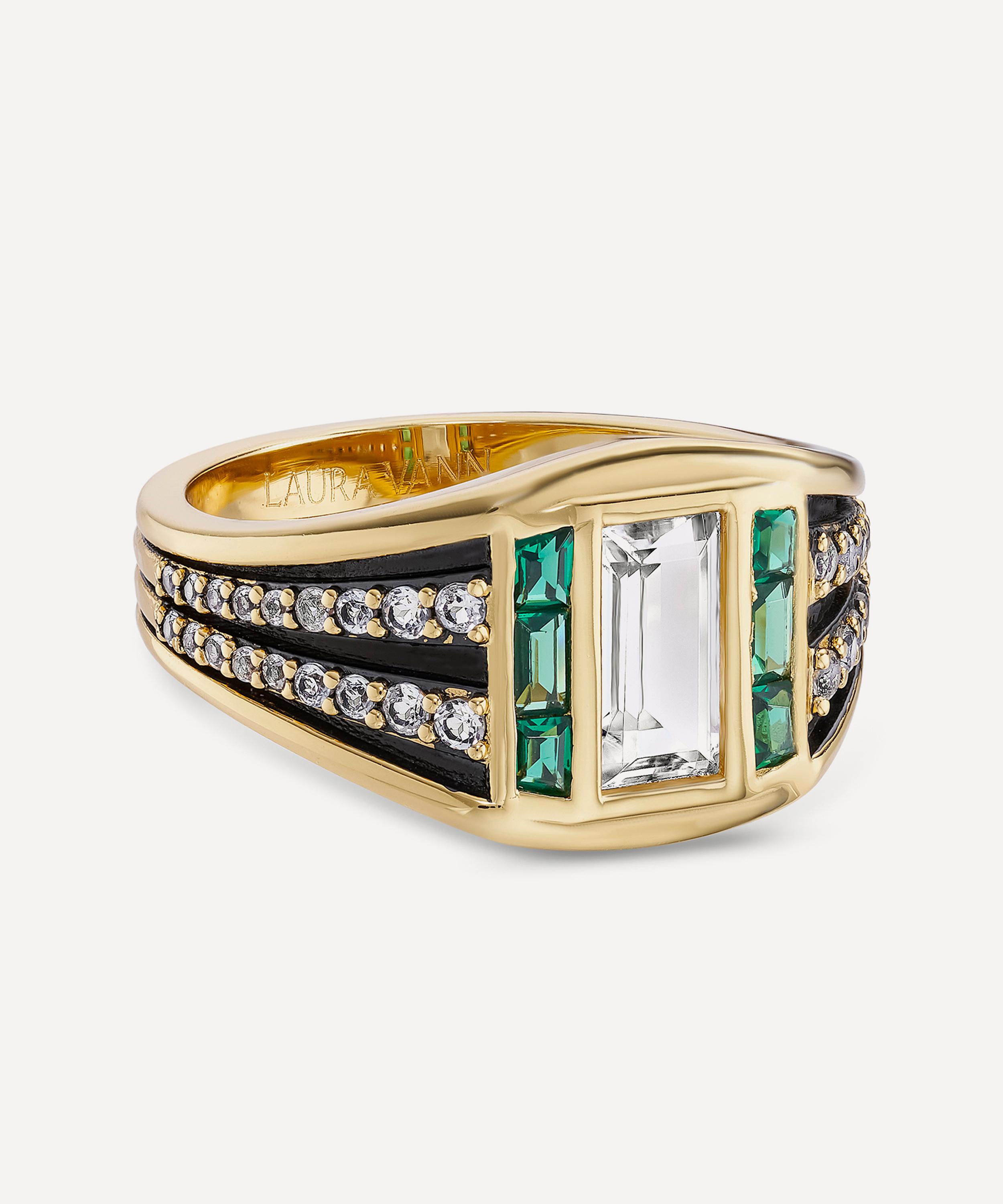 Laura Vann - 14ct Gold-Plated Vermeil Silver Freya Ring image number 2