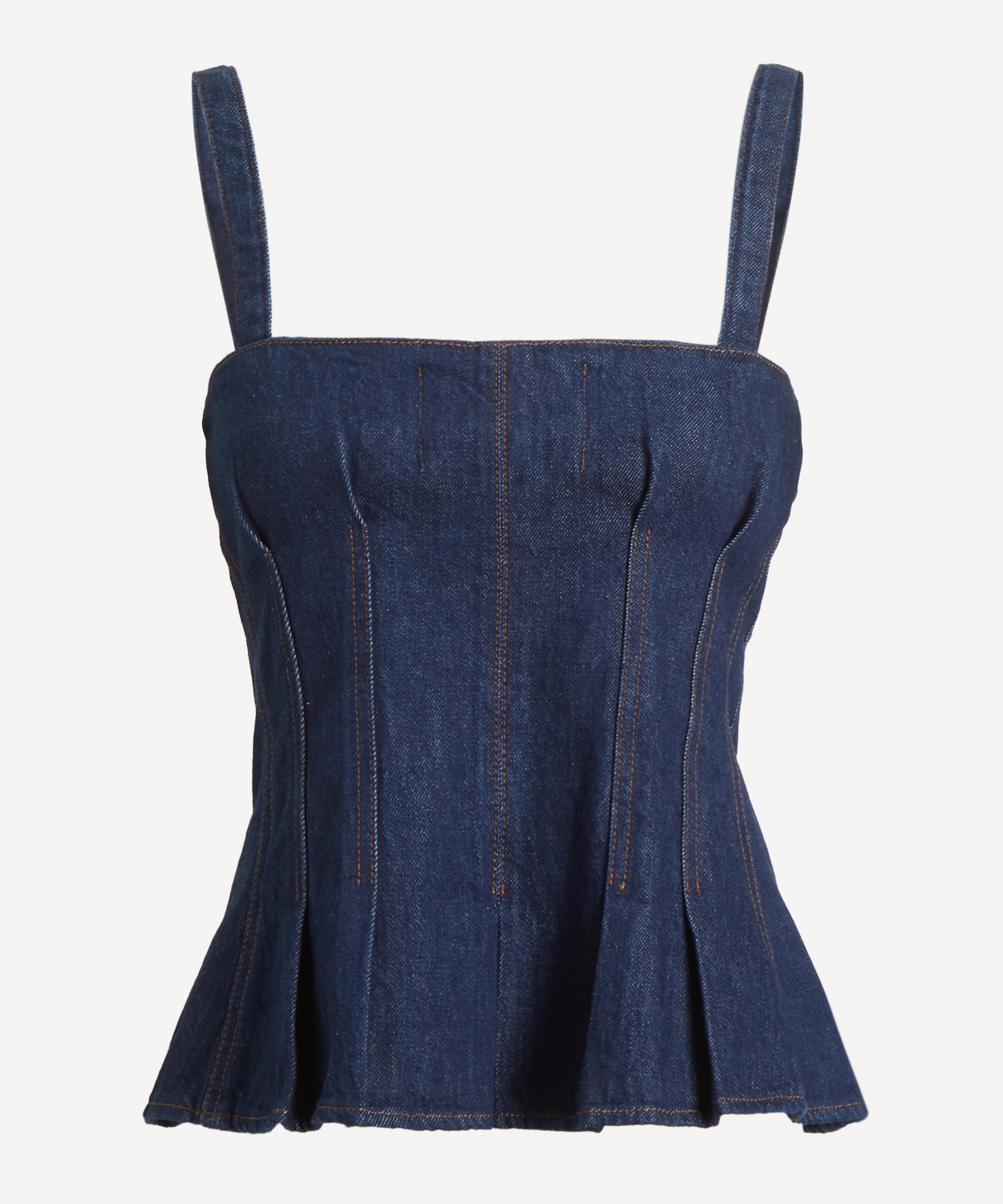 DALA - Denim Strip Corset