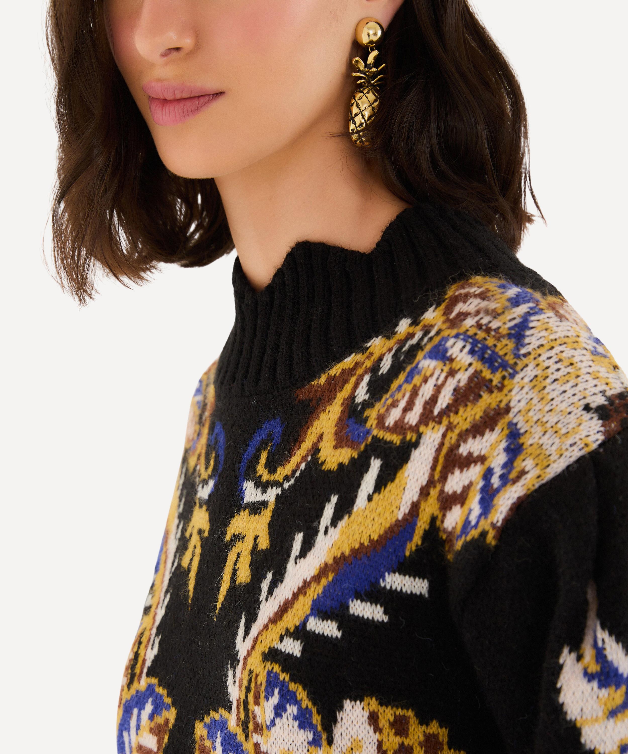 FARM Rio - Black Arabesque Paradise Knit Jumper image number 2