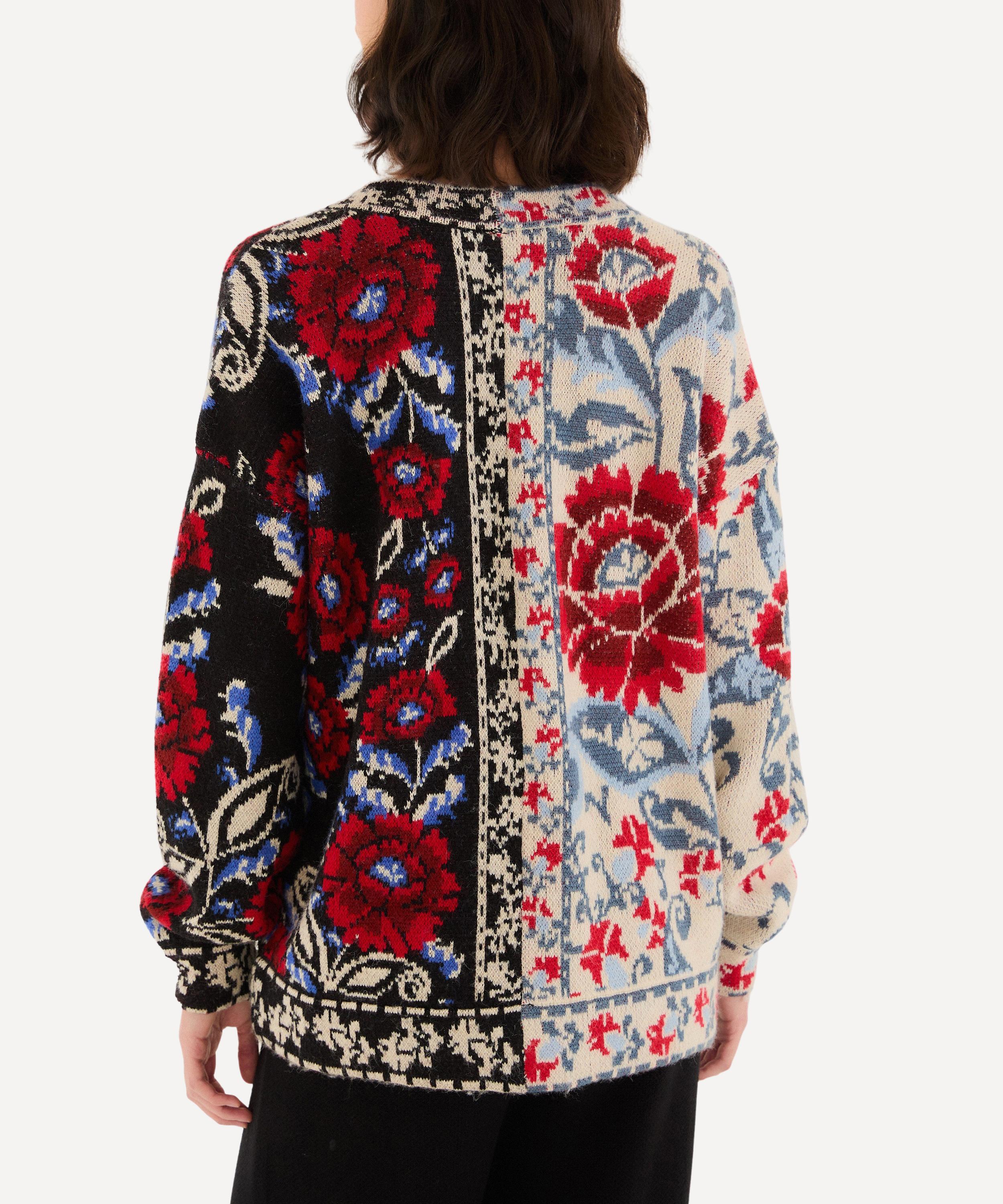 FARM Rio - Black Mixed Valentina V-Neck Knit Cardigan image number 1
