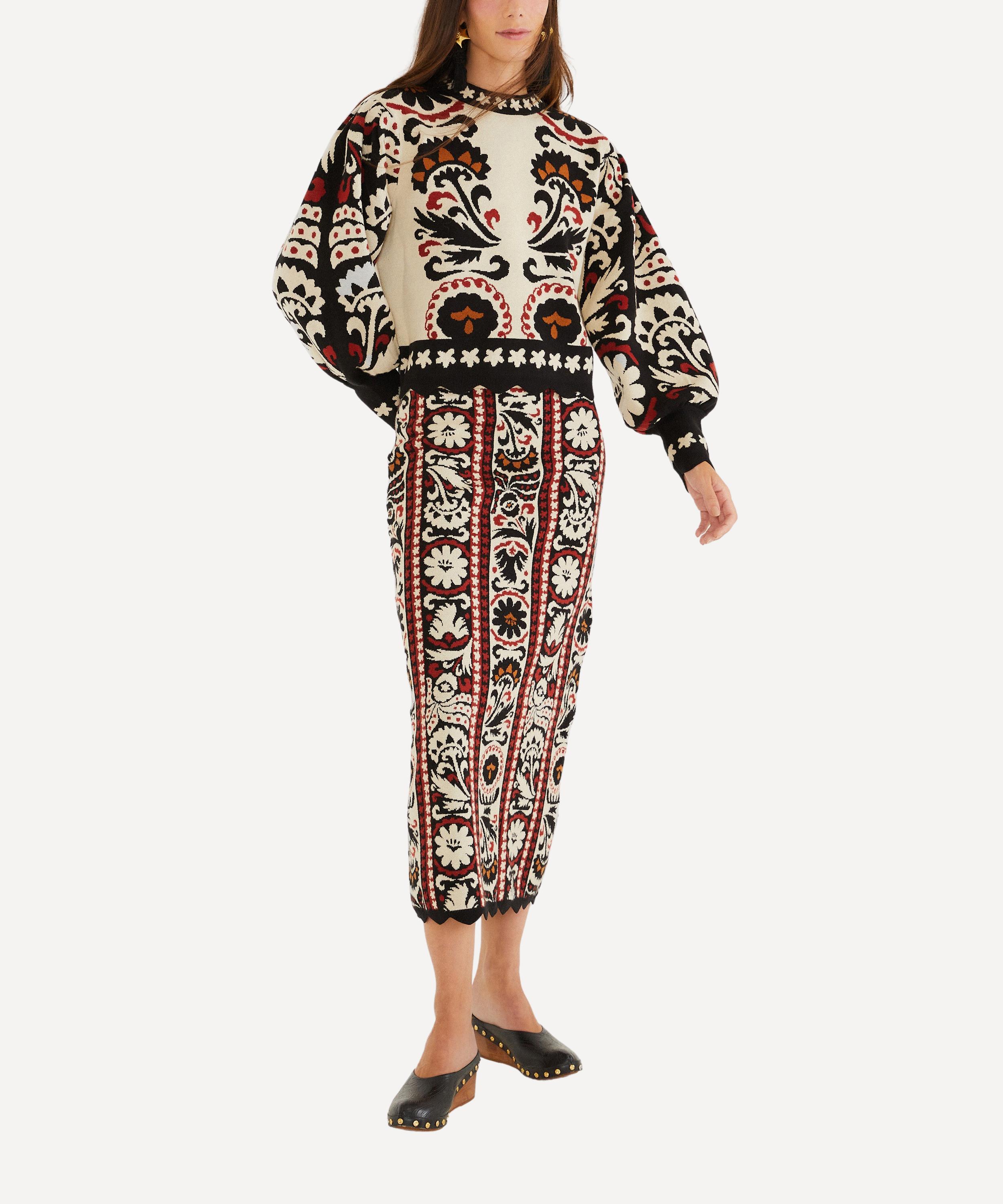 FARM Rio - Blue Winter Tapestry Jumper image number 0
