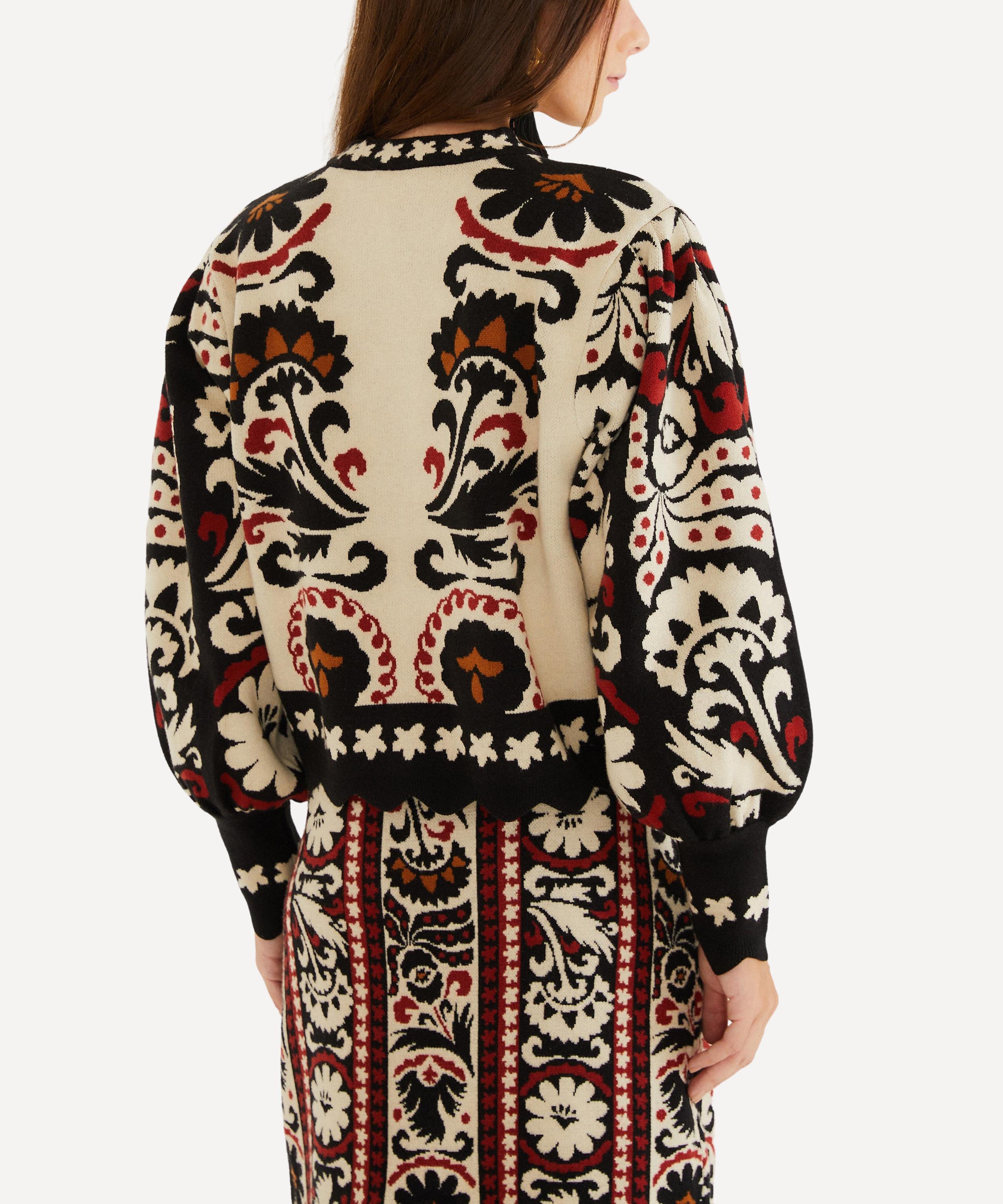 FARM Rio - Blue Winter Tapestry Jumper image number 1