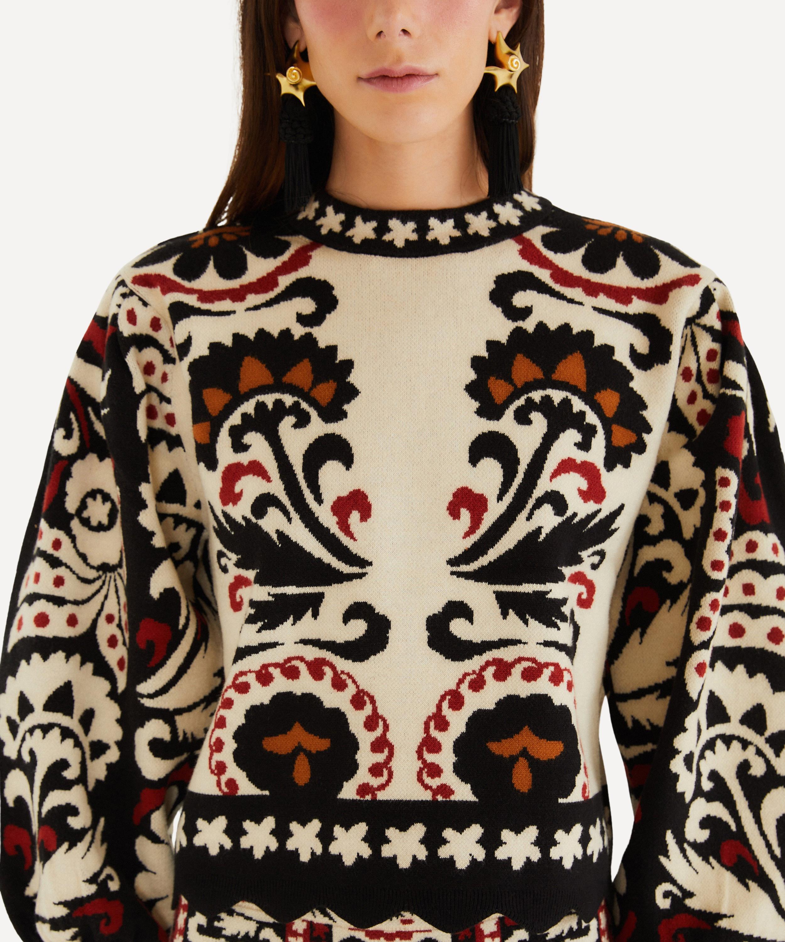 FARM Rio - Blue Winter Tapestry Jumper image number 2