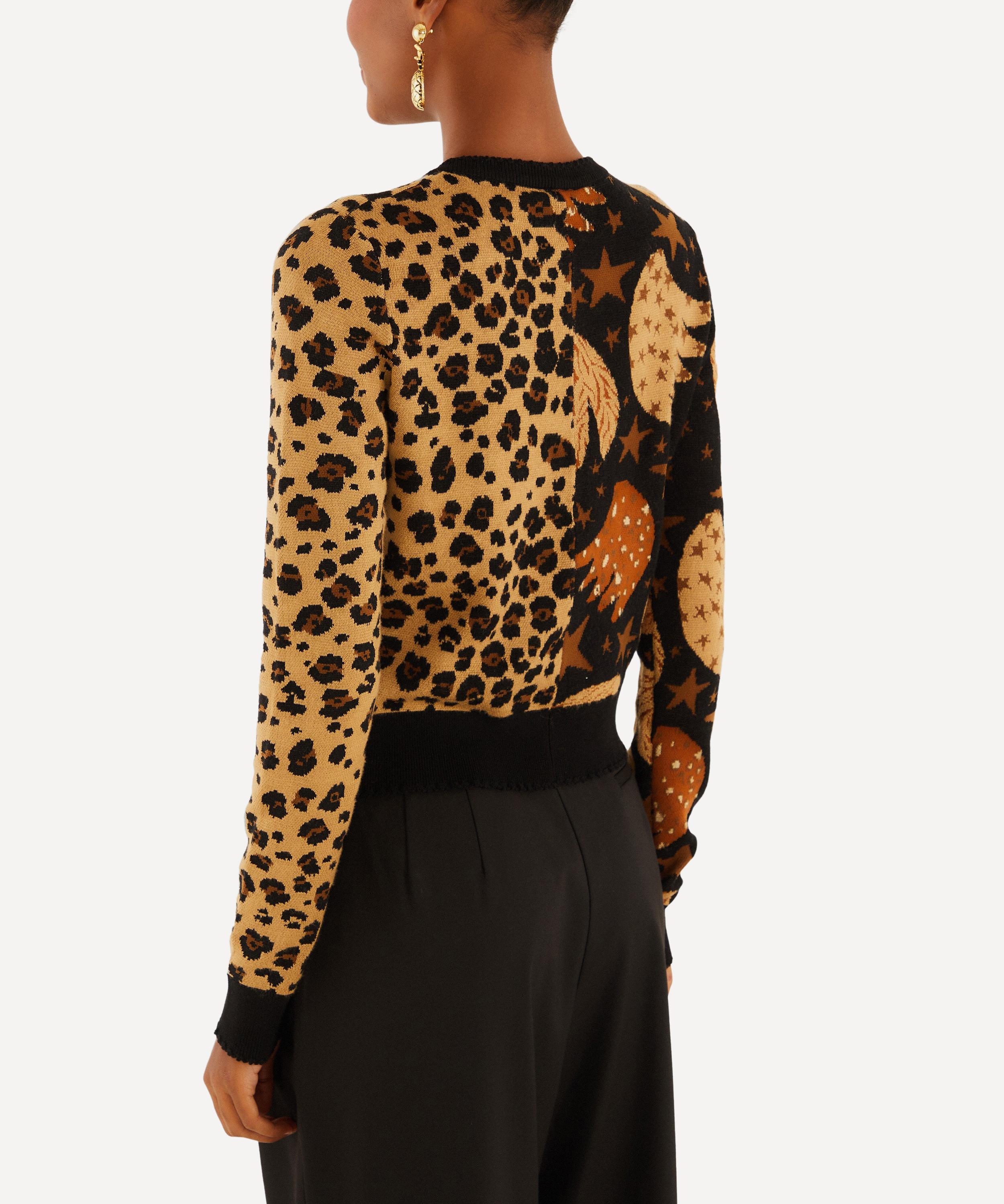 FARM Rio - Banana Leopard Mixed Cardigan image number 1
