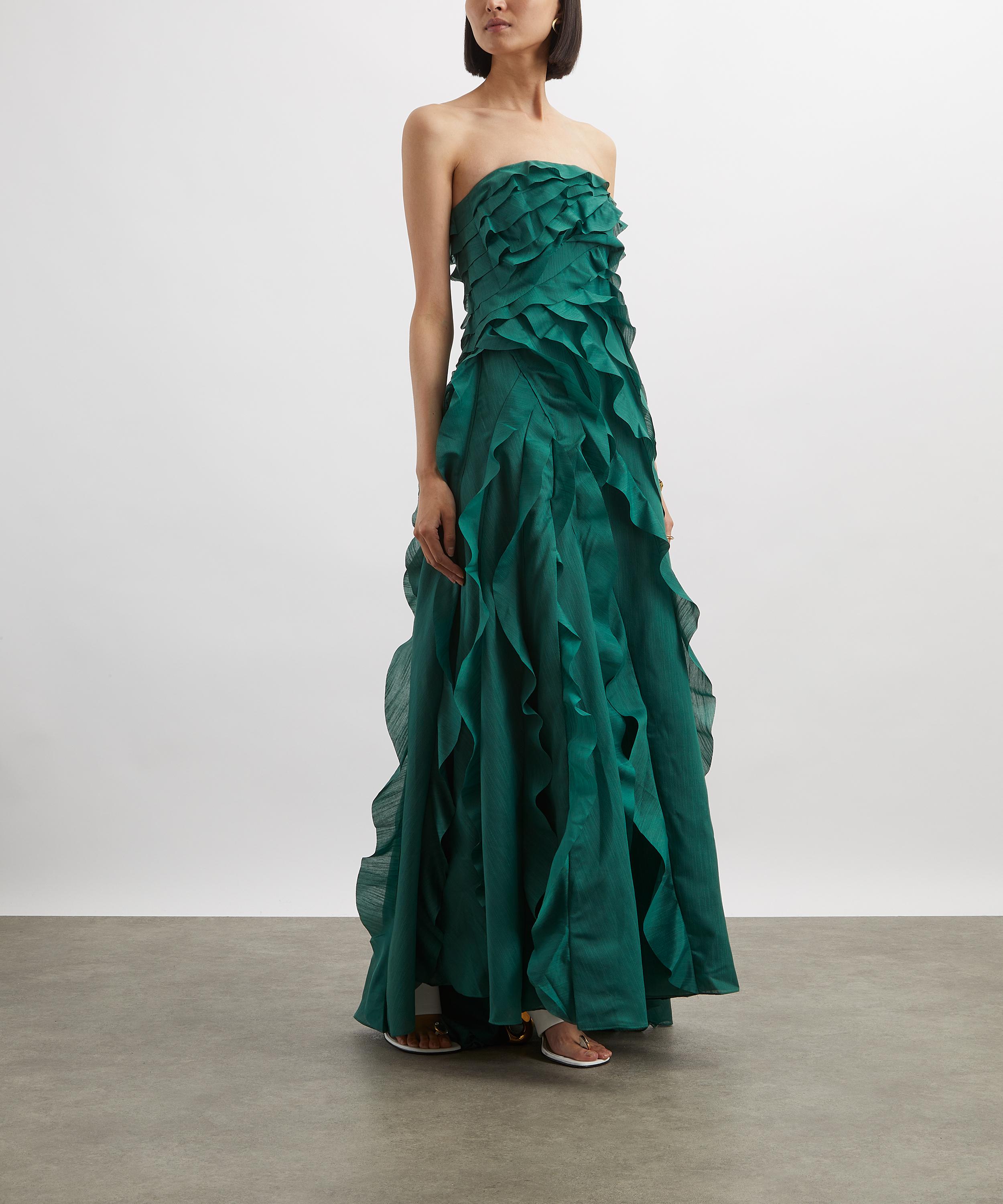 Aje - Allairie Forest Green Gown image number 2