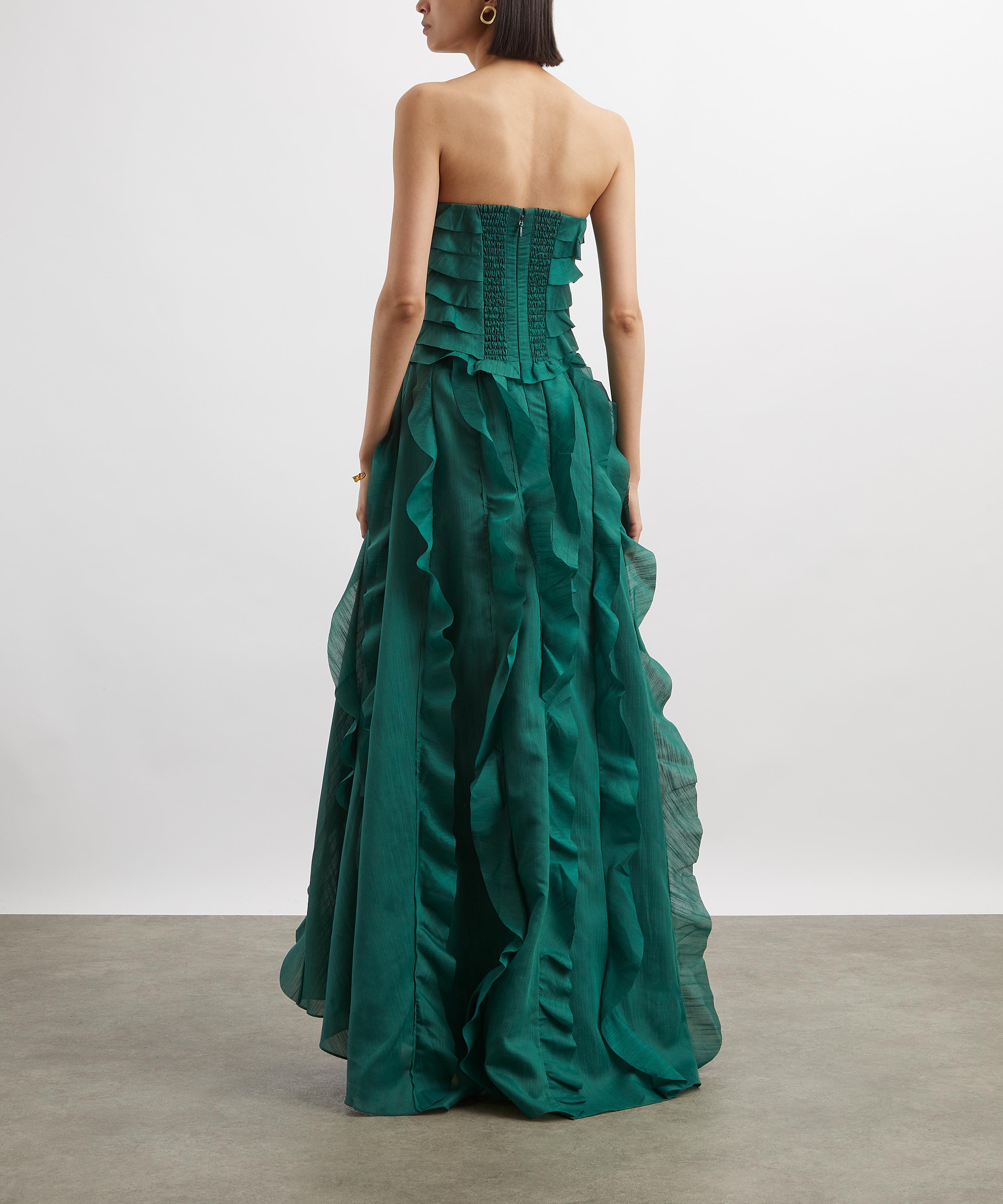 Aje - Allairie Forest Green Gown image number 3