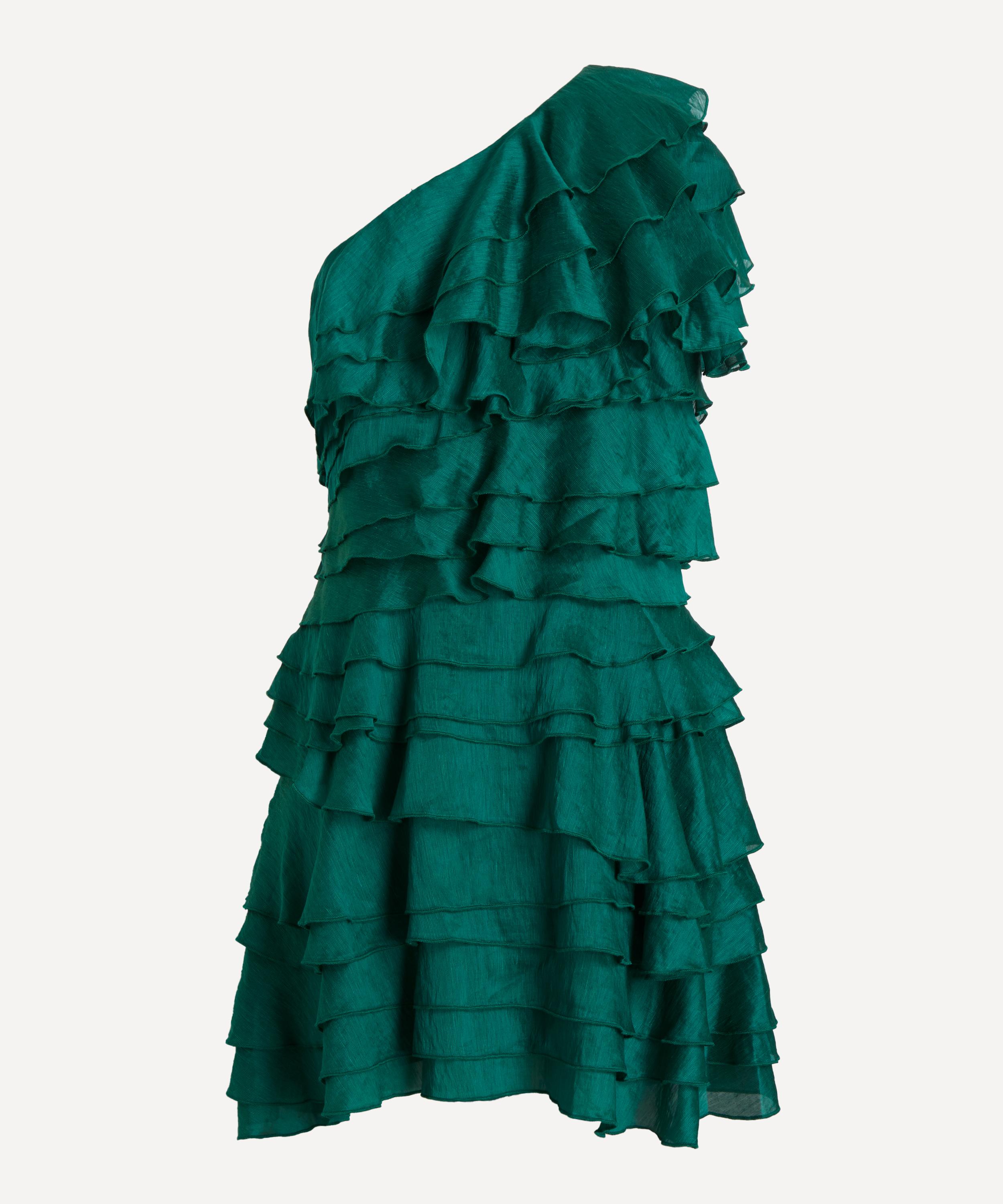 Aje - Rosaline Forest Green Mini Dress