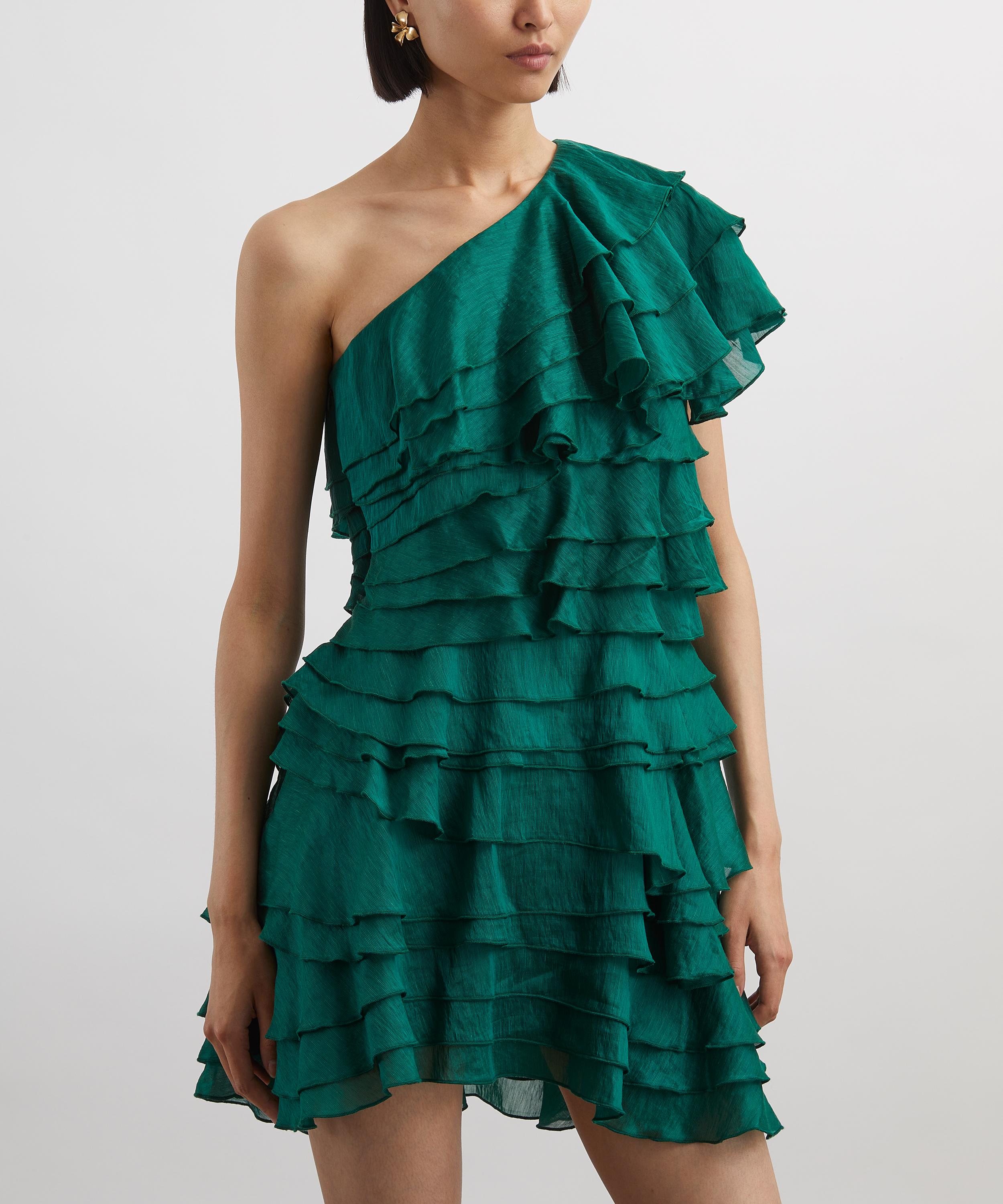 Aje - Rosaline Forest Green Mini Dress image number 2