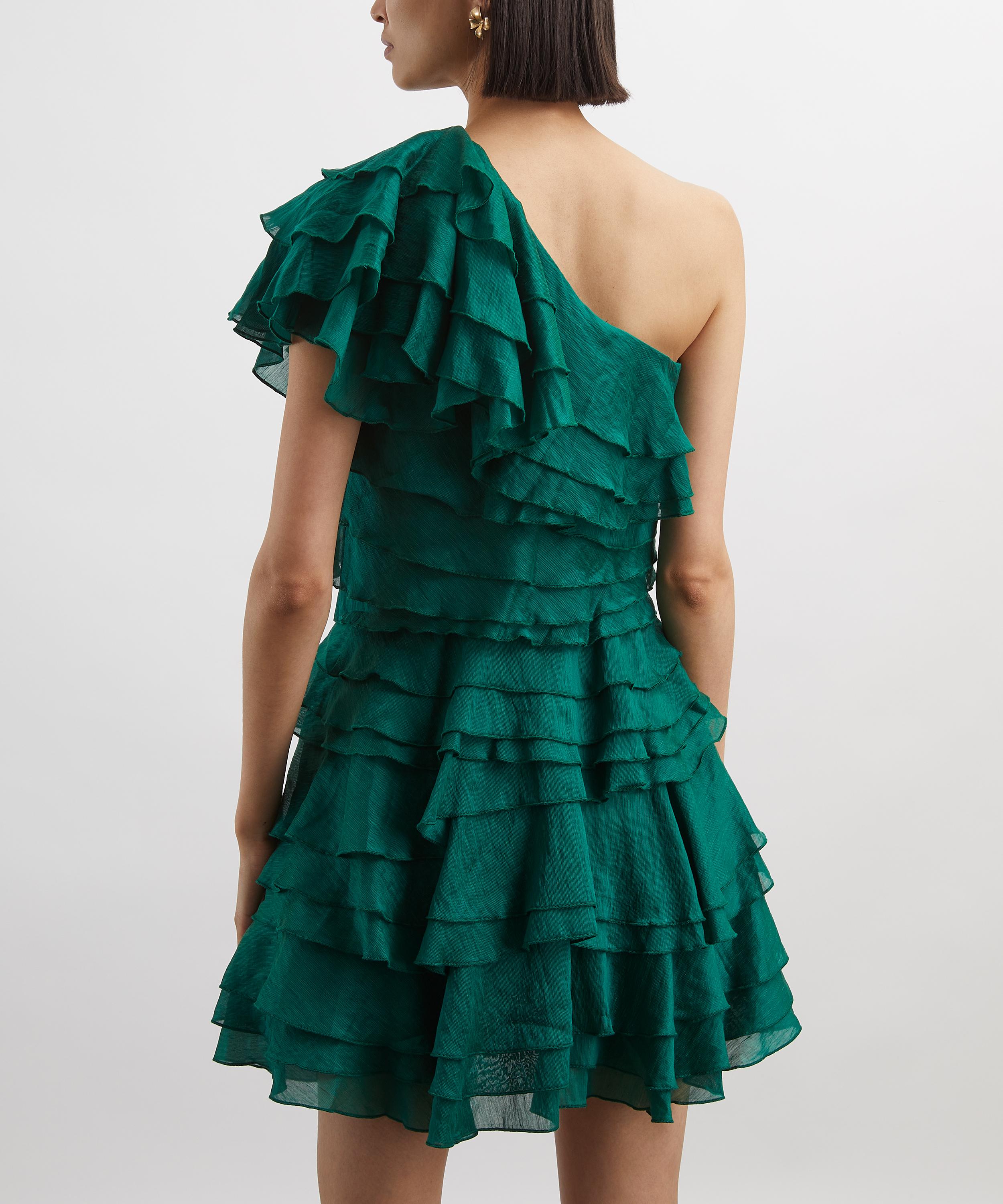Aje - Rosaline Forest Green Mini Dress image number 3