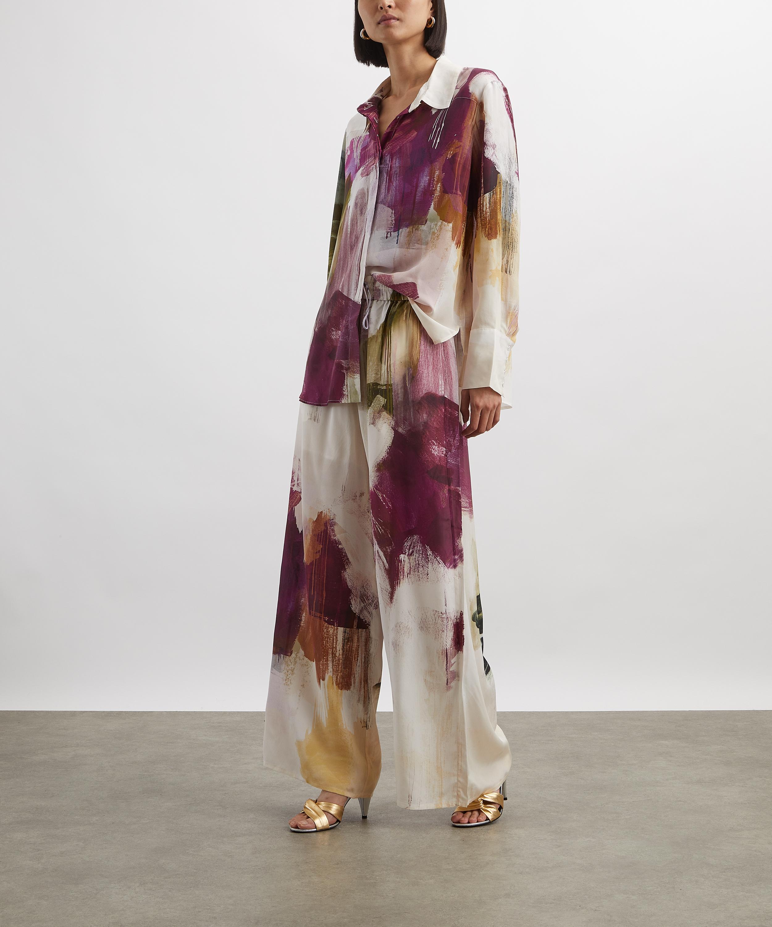 Aje - Atomic Impressionist Silk Trousers image number 1