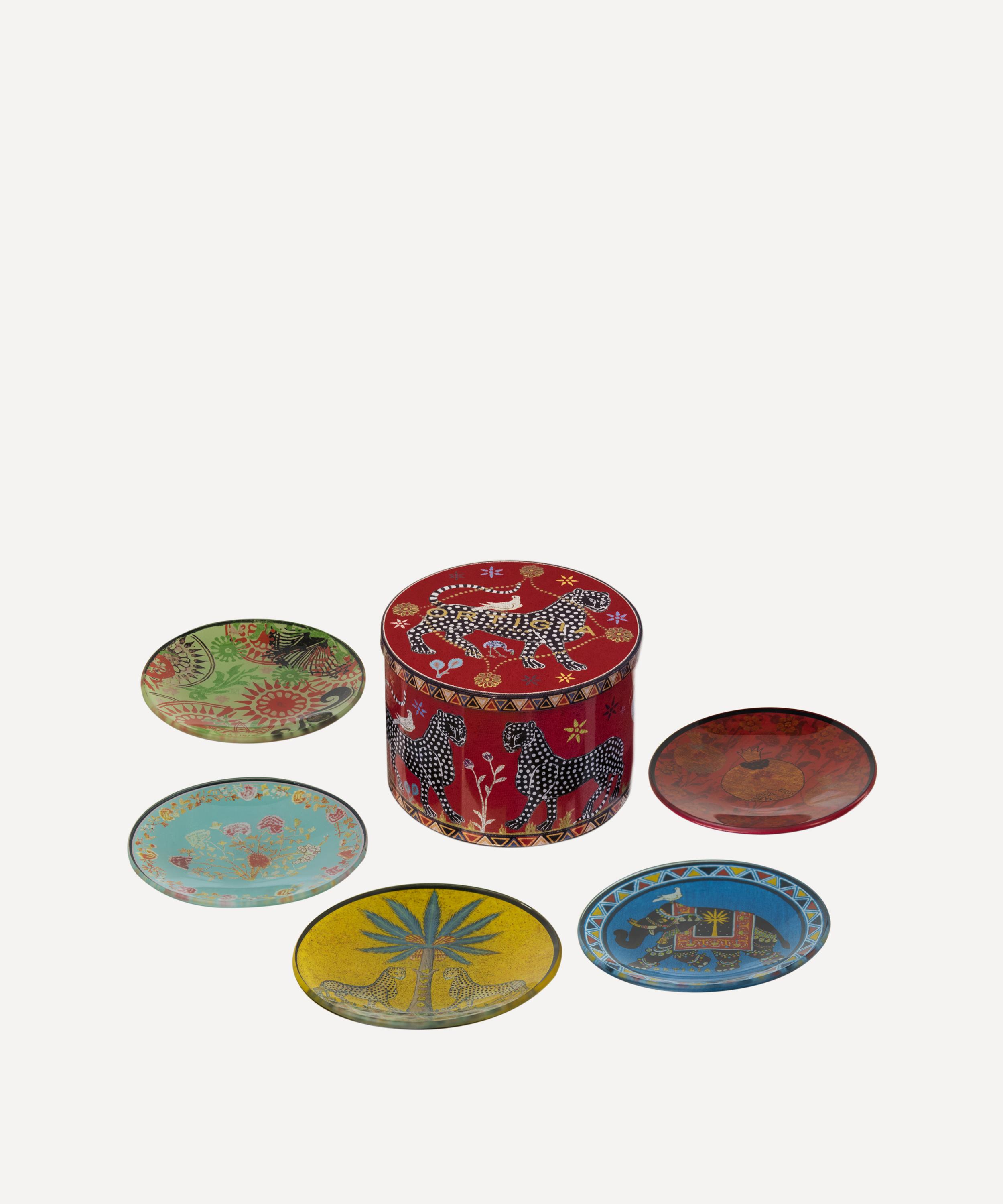 Ortigia - Tin of Round Glass Plates Set of Five image number 0