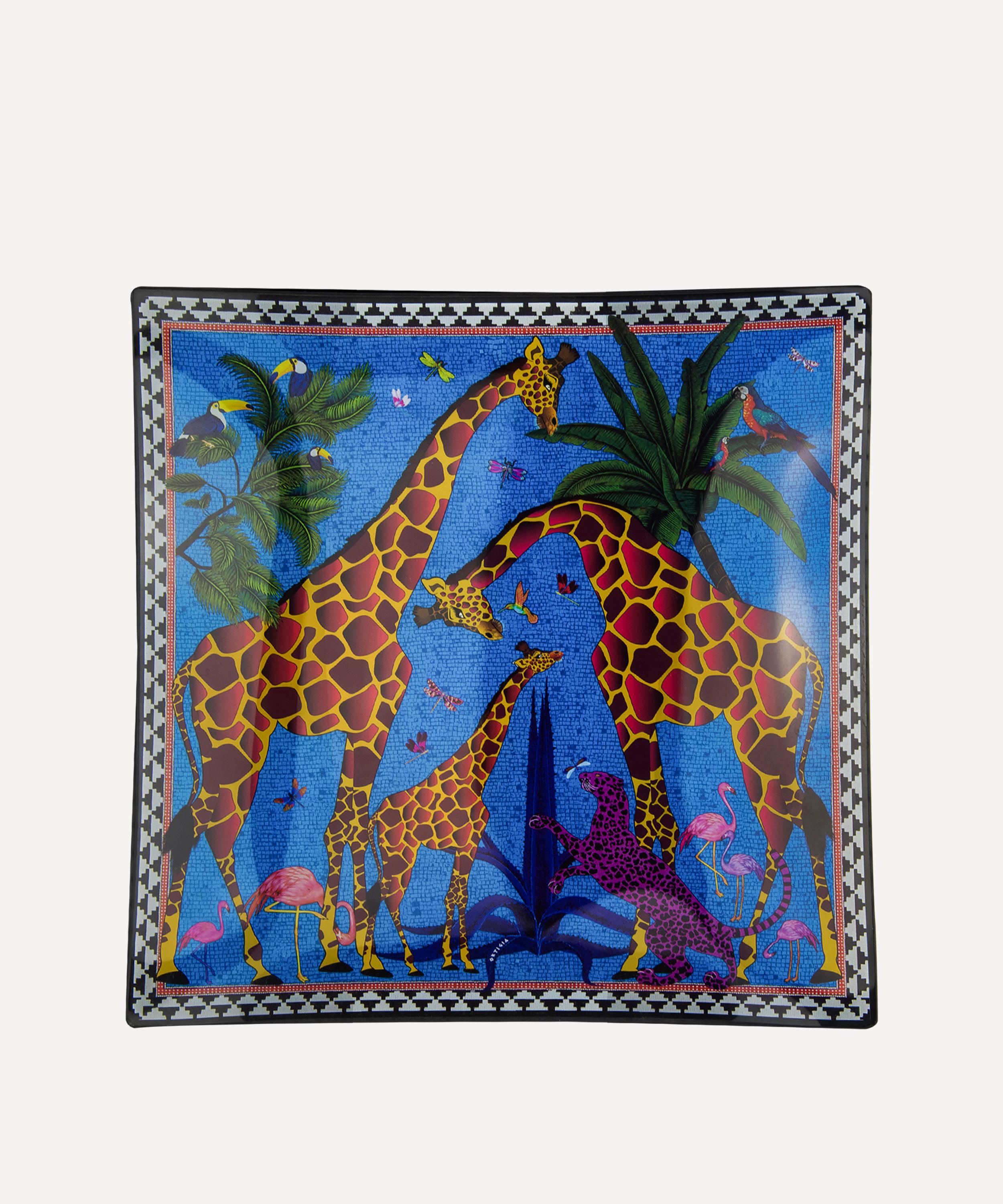 Ortigia - Giraffe Square Glass Plate image number 0