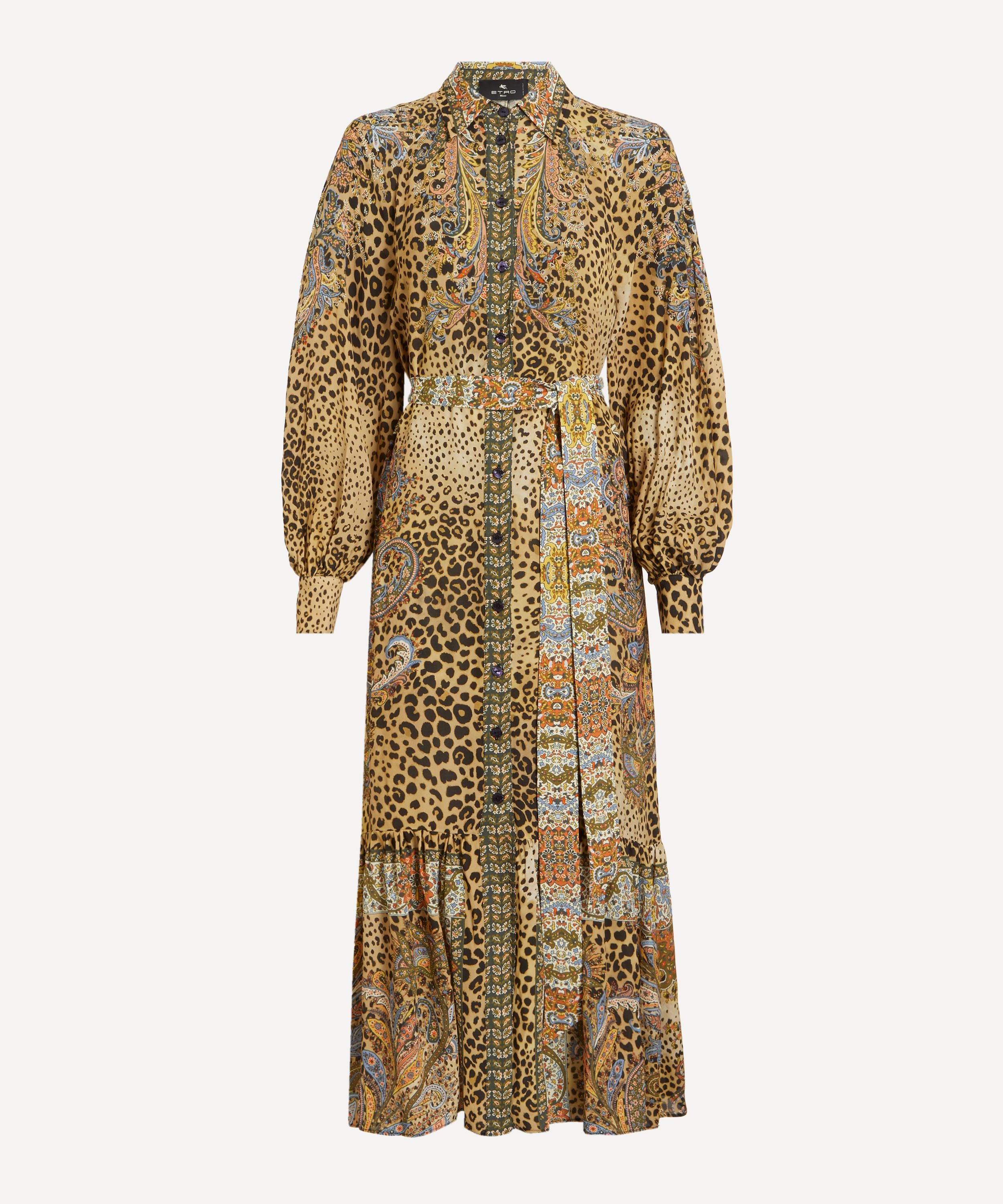 Etro - Leopard-Paisley Midi Shirt Dress