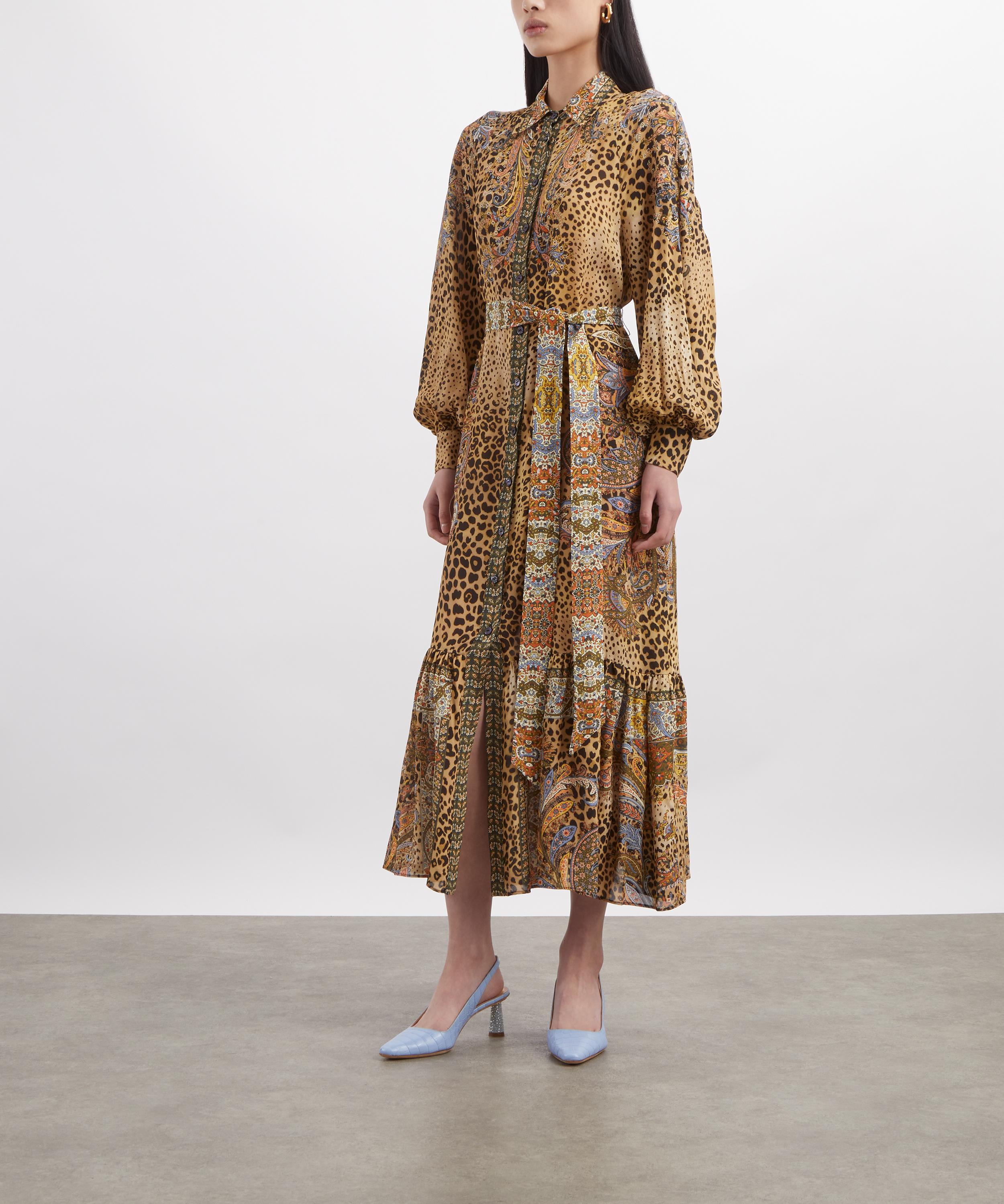 Etro - Leopard-Paisley Midi Shirt Dress image number 2