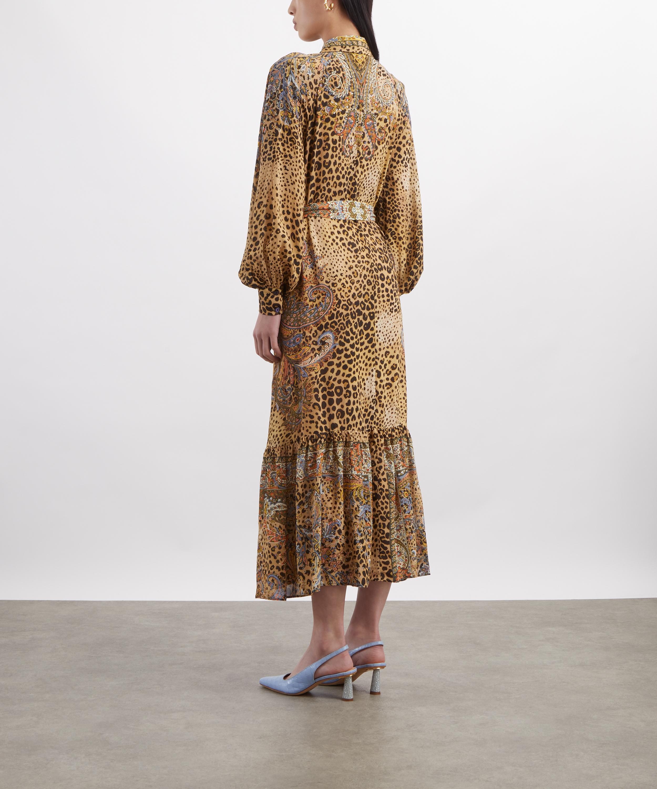 Etro - Leopard-Paisley Midi Shirt Dress image number 3