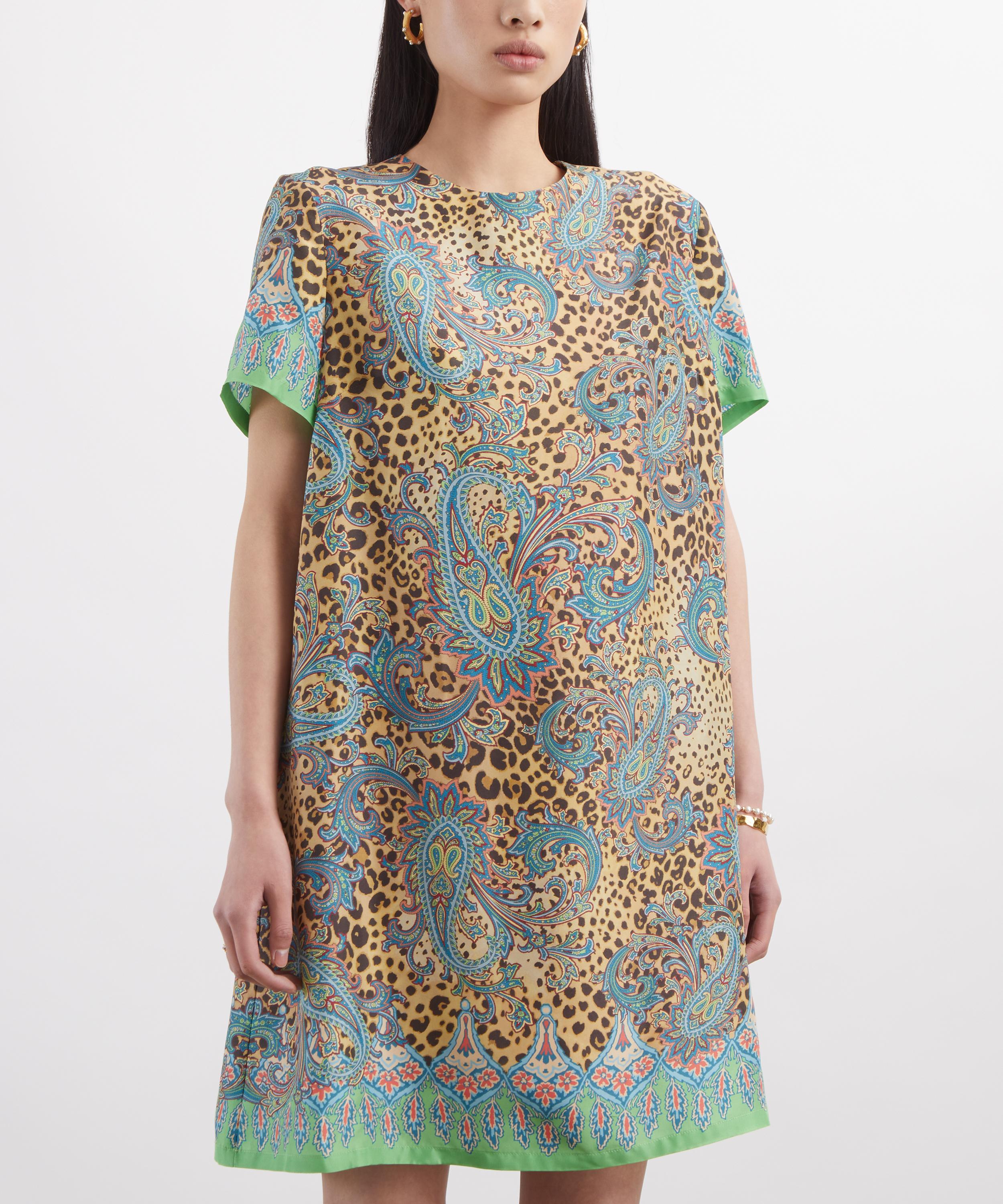 Etro - Animal Paisley Silk Mini Tunic Dress image number 2