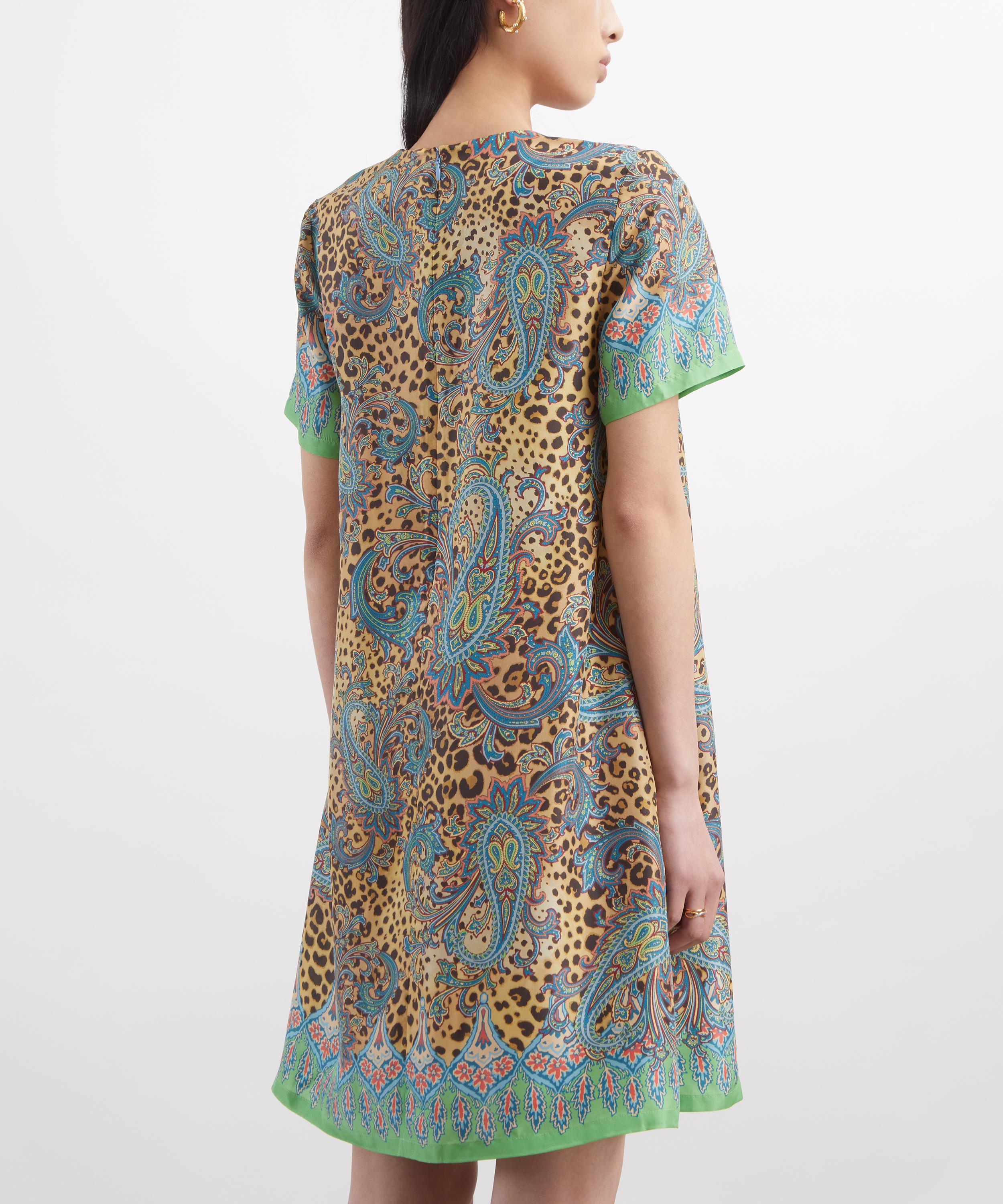 Etro - Animal Paisley Silk Mini Tunic Dress image number 3