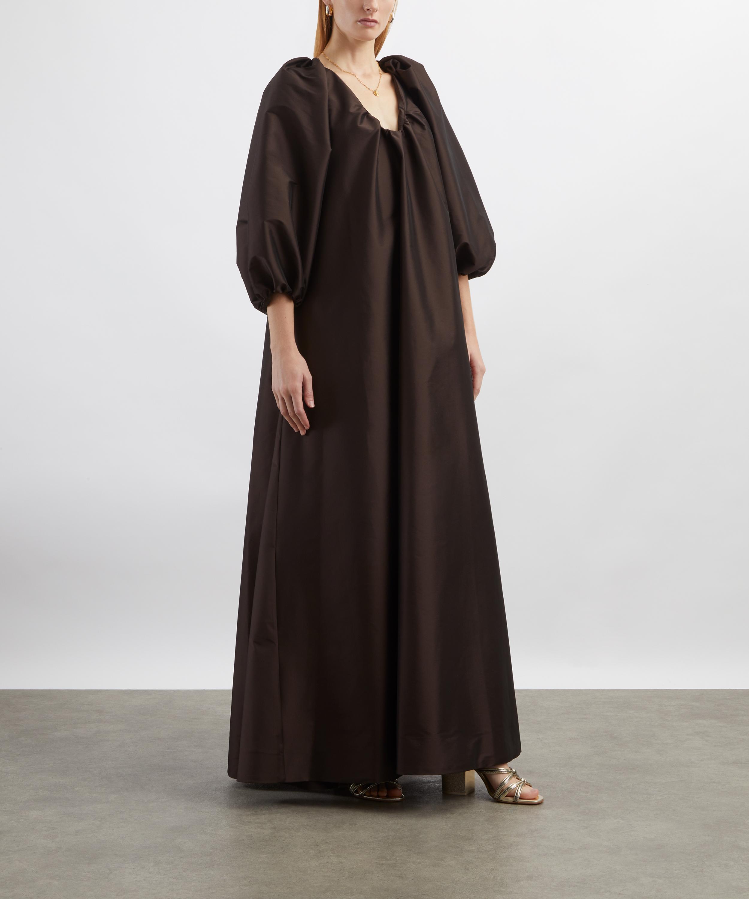 Bernadette - George Dark Chocolate Taffeta Maxi Dress image number 2