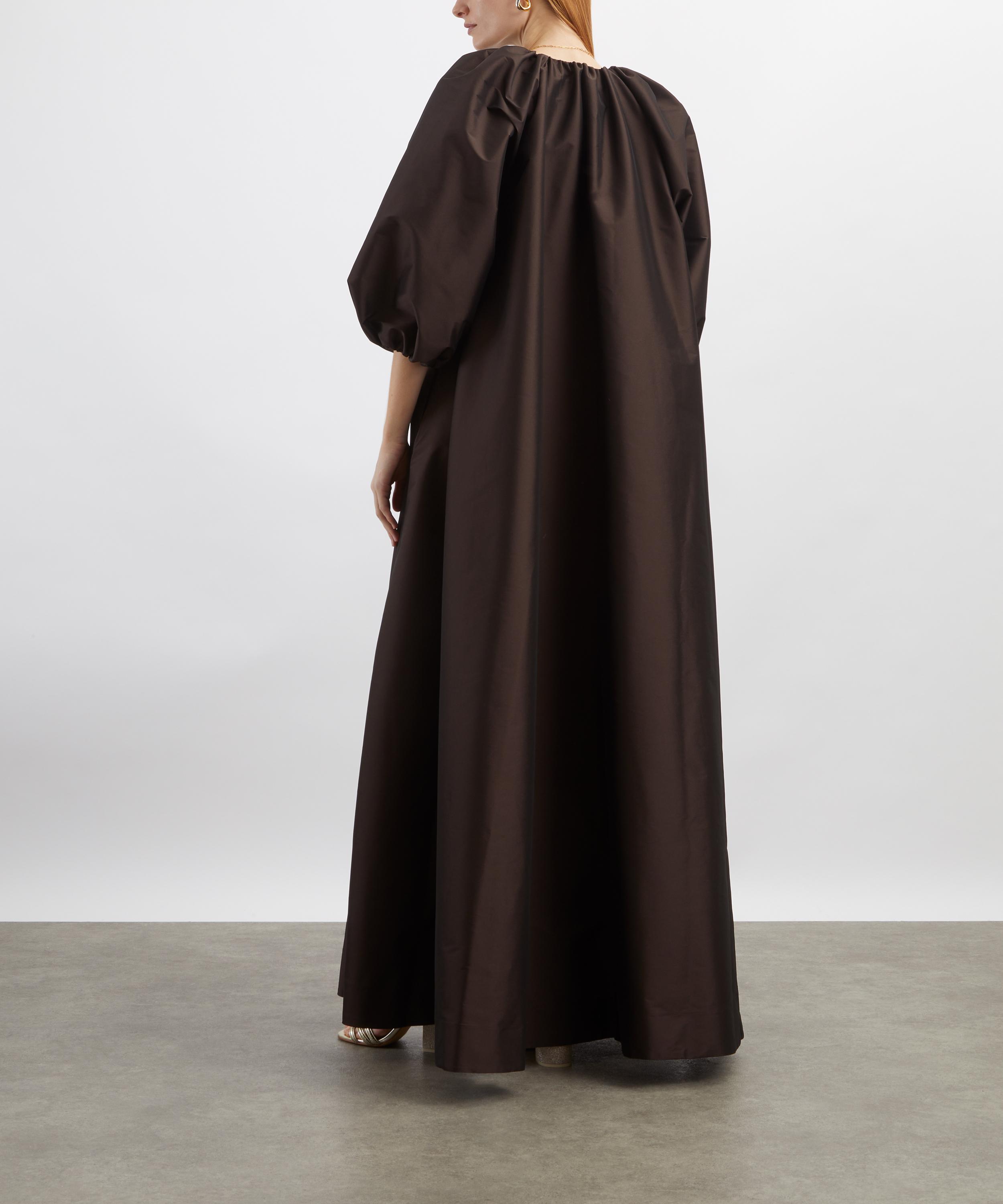 Bernadette - George Dark Chocolate Taffeta Maxi Dress image number 3